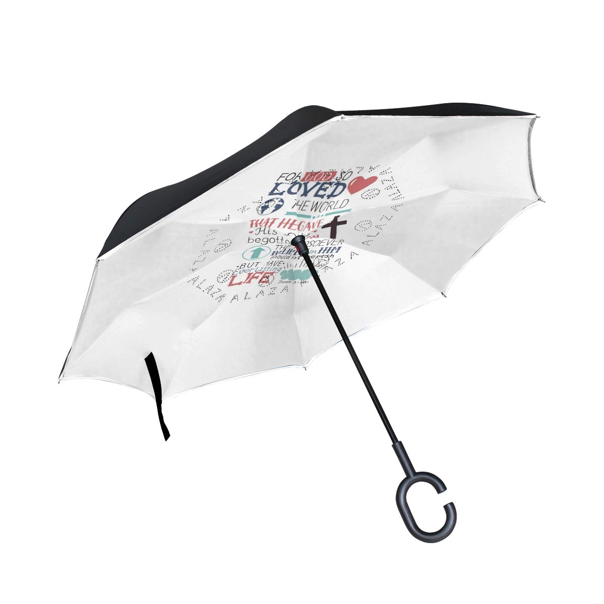 XUWU Reversible Inverted Umbrella - Double Layer Waterproof Windproof Compact Umbrella for Rain & Sun Protection - Perfect for Outdoor, Car, Travel, and Daily Commute