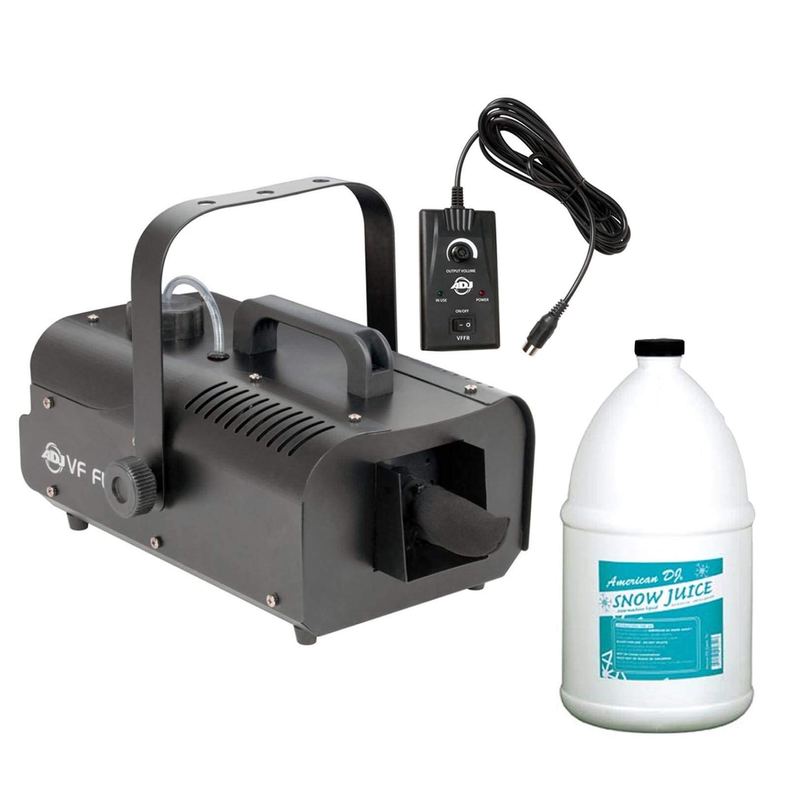 American DJ ADJ VF Flurry Professional Snow Machine with Remote Control | High-Output Snowflake Effect | Includes 1 Gallon Snow Fluid | Perfect for Christmas Parties, Winter Weddings & Stage Performances