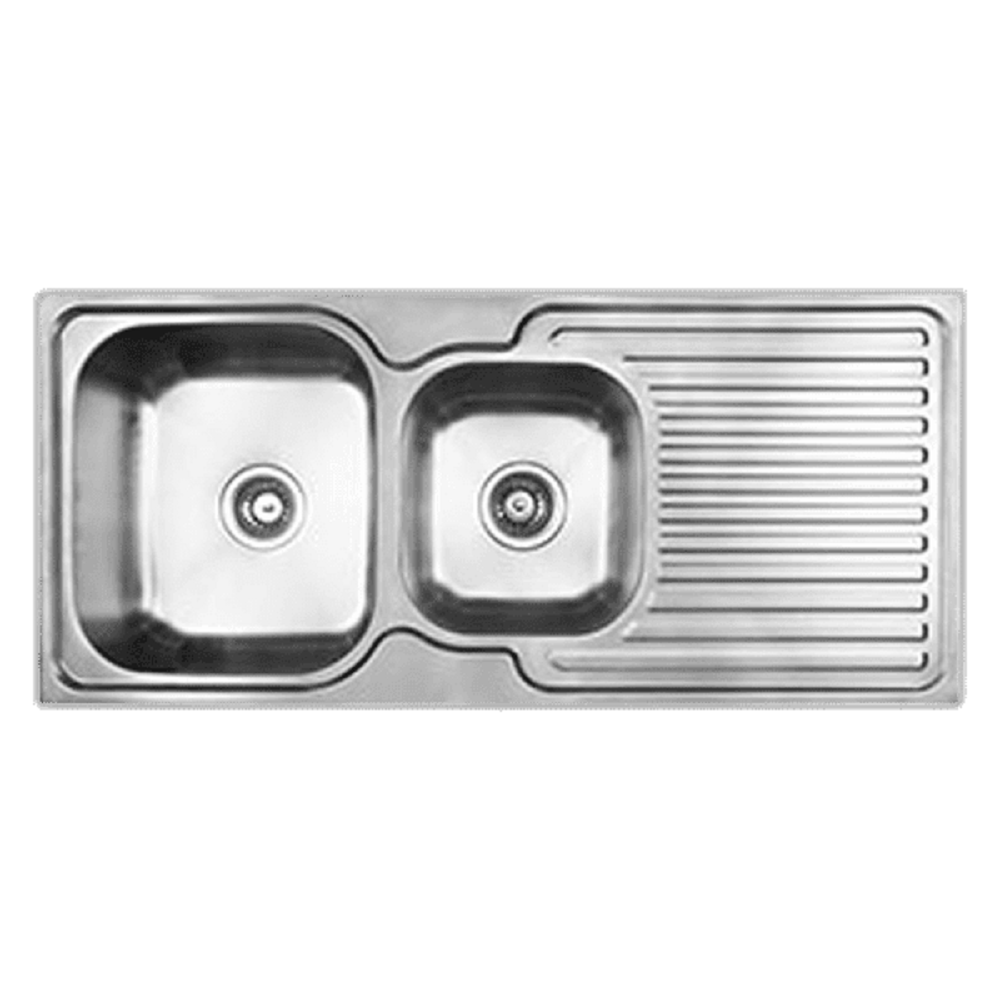 Stainless Steel Topmount Kitchen Sink 1080x480mm with Left Bowl and Drainer - Perfect for Modern Home Kitchen Remodeling and Restaurant Use (EN175L)