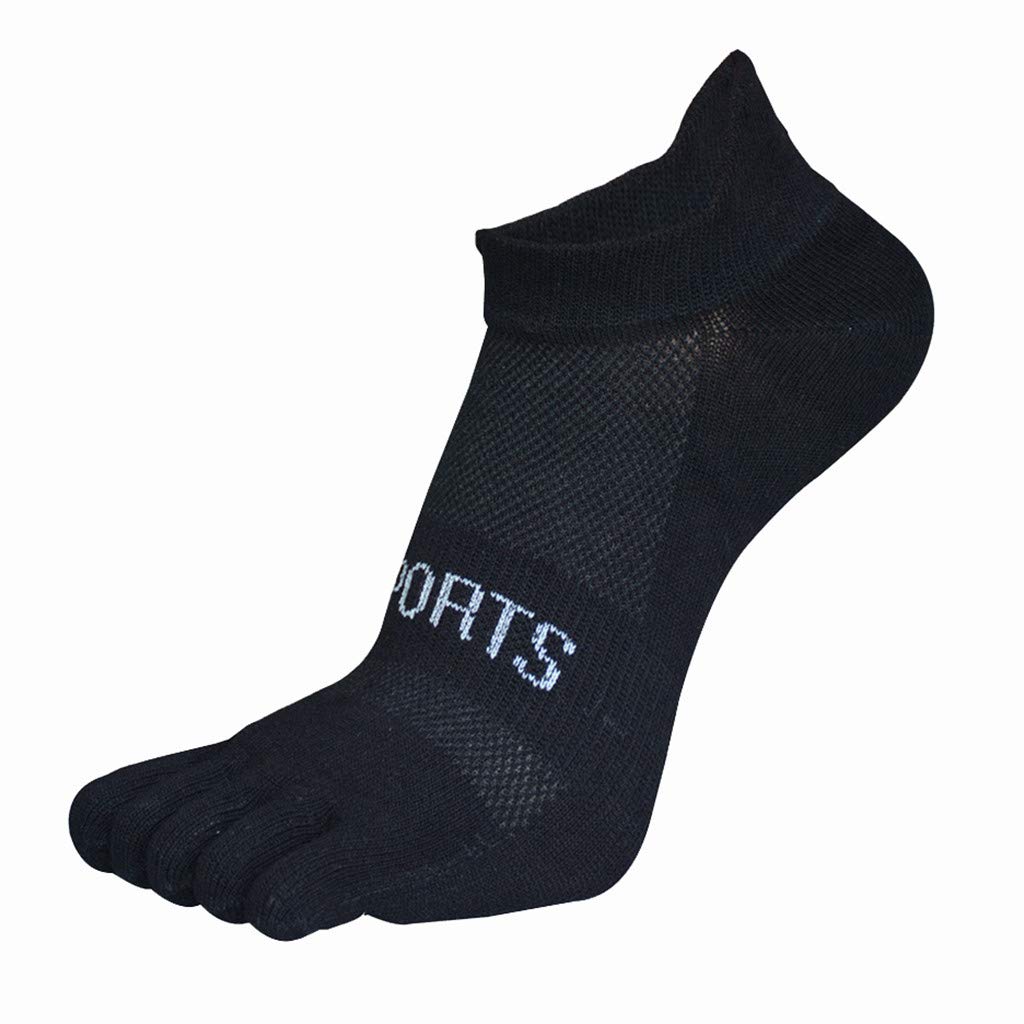 Men's Compression Socks for Running & Sports - Breathable Five-Toe Design with Solid Colors - Perfect for Home, Gym & Tumbler Workouts
