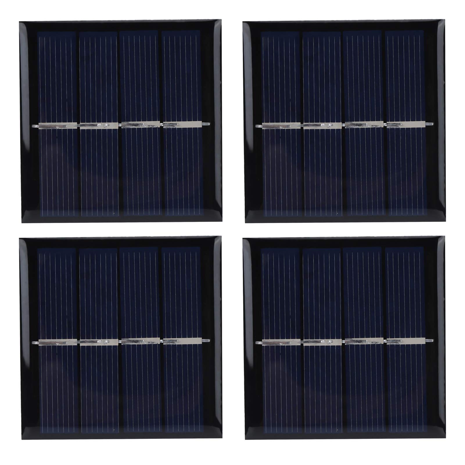 4Pcs 0.45W 2V 58x58mm PET Solar Panel Charger - DIY Solar Charging Board Module for Outdoor, Camping, RV, and Emergency Power Supply - Portable Solar Power Accessories