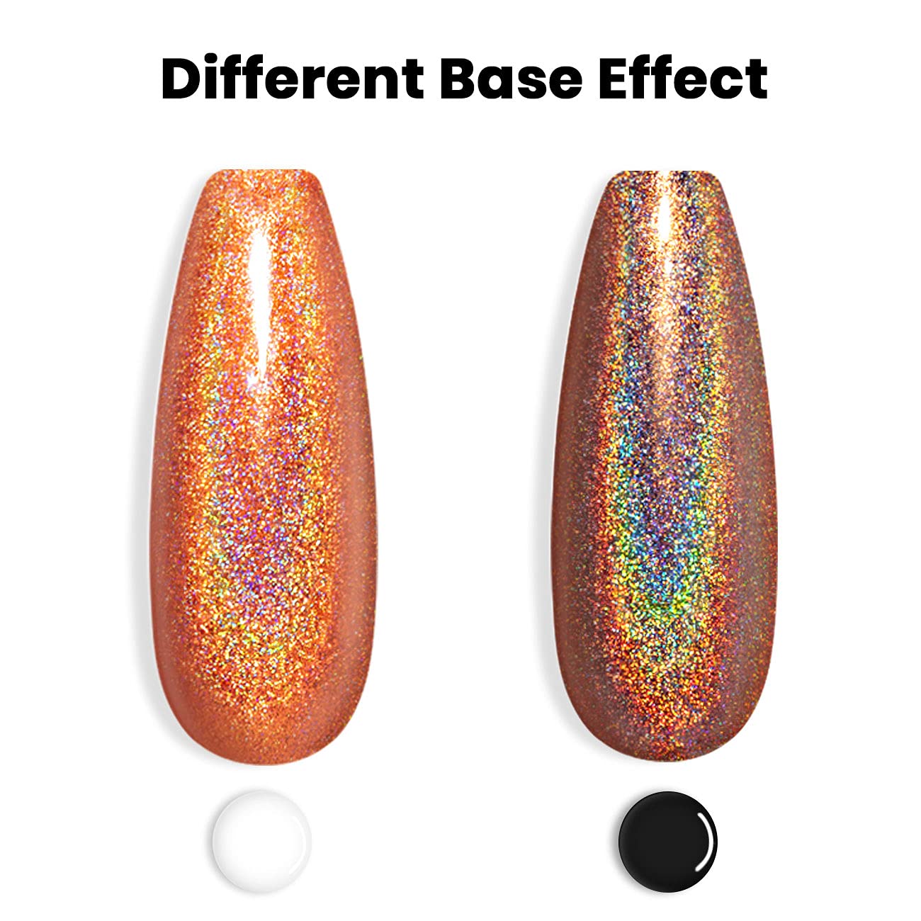 RARJSM Holographic Nail Polish - Classic Orange Soak Off UV LED Gel Polish for Nail Salon & DIY at Home | Long Lasting & High Shine Nail Art Design | Perfect for Parties, Weddings & Special Occasions