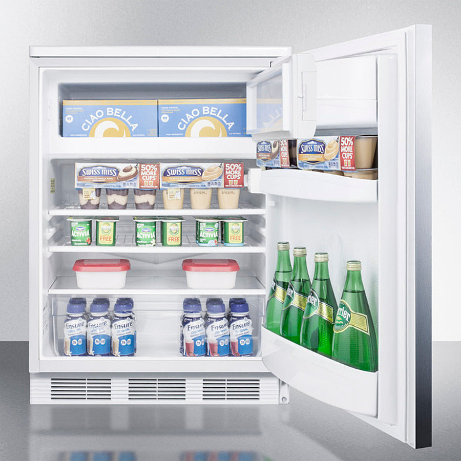 Accucold 24-Inch Wide Built-In Refrigerator Freezer - CT66LWBISSHH - Perfect for Home, Office, and Commercial Use