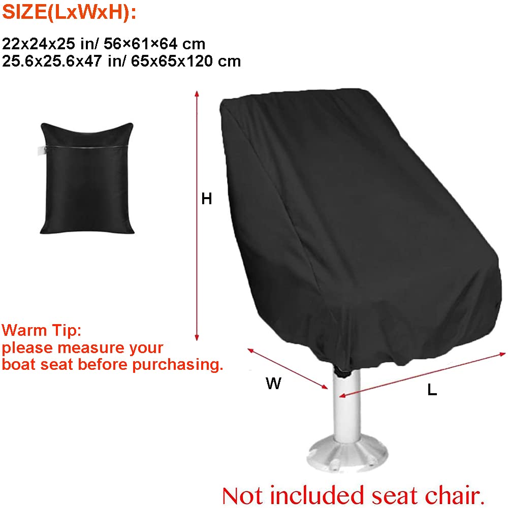 **Waterproof Boat Seat Cover for Pontoon & Helm Chairs - Dustproof Captain's Bench Seat Protector | Ideal for Outdoor Boating, Fishing & Marine Use**