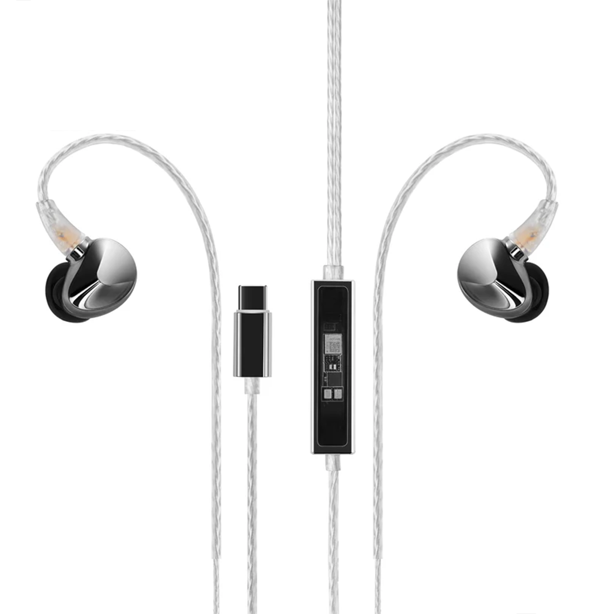 Questyle NHB15 USB C True Lossless Earphones with Built-in DAC/Amp - HiFi Wired Earbuds for Audiophiles, Gaming & Music Listening (Open Box)