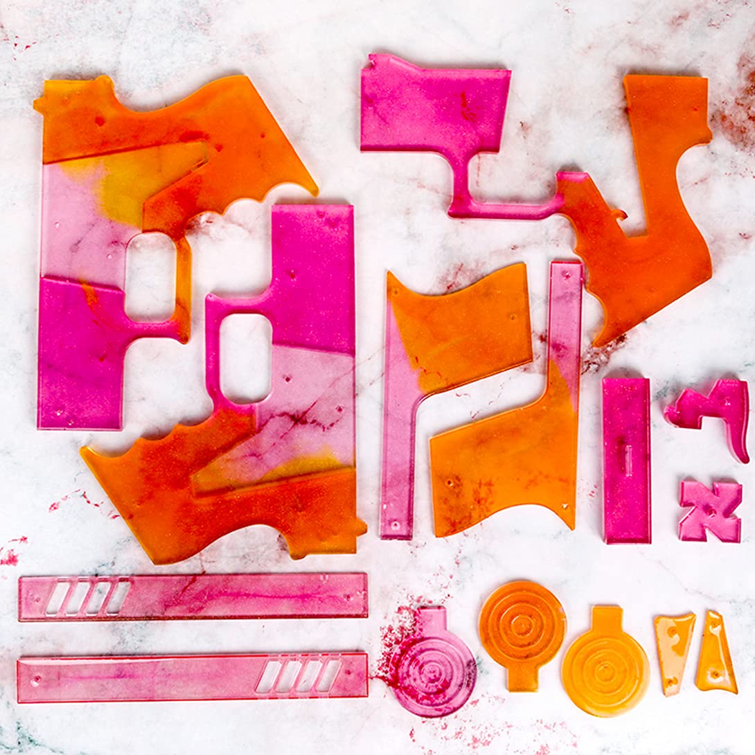 Kooanfy 49 Pcs Pistol Silicone Molds for Resin Epoxy Casting - DIY Jewelry Making, Crafts, Home Decor & Unique Gift Ideas - Perfect for Resin Art Projects, Gun-Themed Decorations, and Handmade Accessories