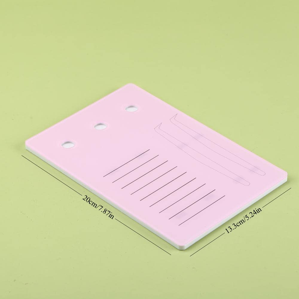 Professional Acrylic Eyelash Extension Palette - False Eyelash Organizer with Adhesive Glue & Tweezers - Pink Large Size for Lash Artists & Salons - Perfect for Eyelash Extension Application & Storage