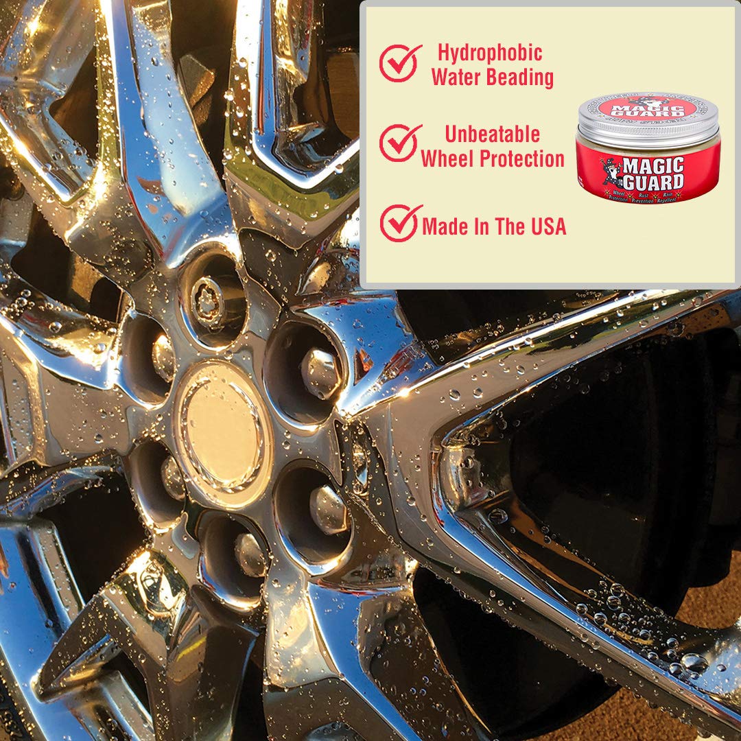Best Wheel Wax & Sealant - Alloy Wheel Protection for Cars & Trucks - Removes Brake Dust & Road Grime - Hydrophobic, Acid & Corrosion Resistant - Made in USA (8 oz) - Perfect for Detailing, Off-Roading & Winter Protection