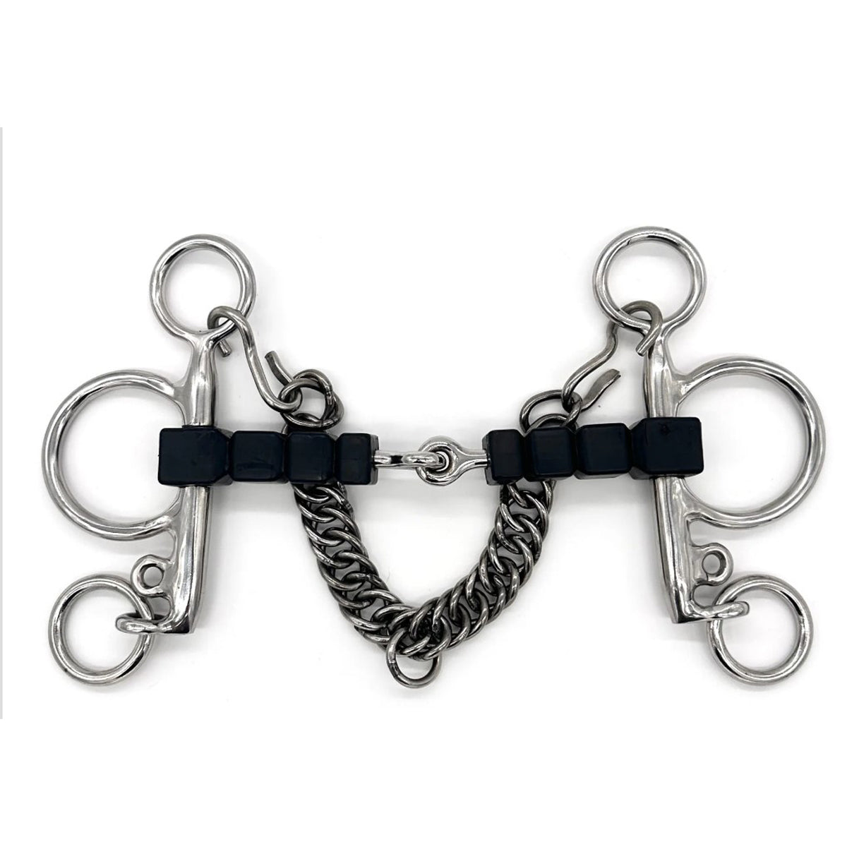 AJR Rubber Block Pelham Bit - Comfortable Horse Bit for Dressage & Jumping - Perfect for Training & Show Riding