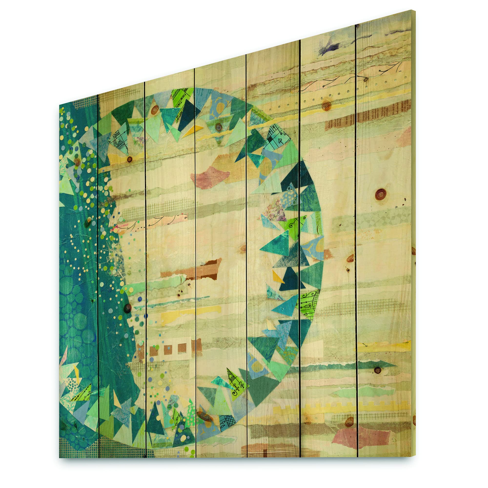DesignQ Calm Indigo Stripes Modern Wood Wall Art - Blue Abstract Wooden Wall Panel Decor Printed on Natural Pine - Perfect for Living Room, Bedroom & Office Decoration