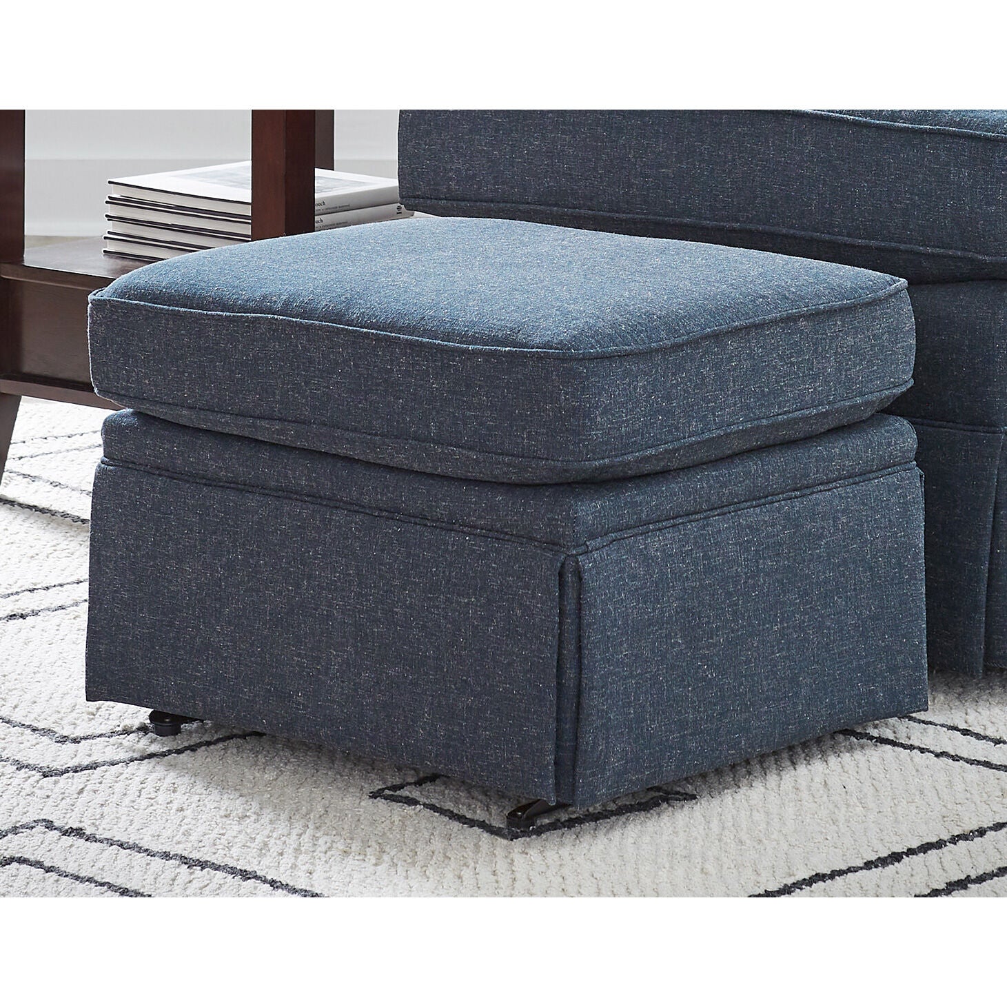 Quinn Glide Ottoman - Modern Storage Ottoman with Smooth Gliding Mechanism, Perfect for Living Room, Bedroom, or Home Office - Extra Seating & Storage Solution