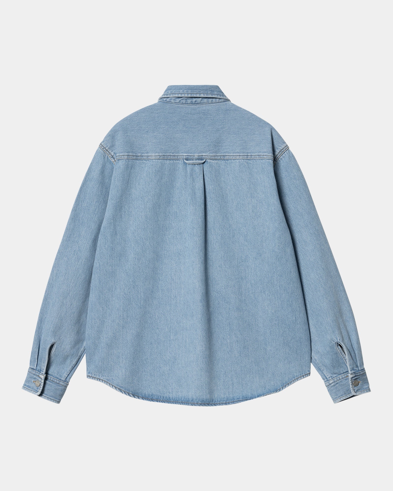 Harvey Shirt Jacket for Men - Stone Bleached Blue Denim Shacket | Casual Outerwear for Fall & Spring | Perfect for Layering, Weekend Outings and Streetwear Fashion