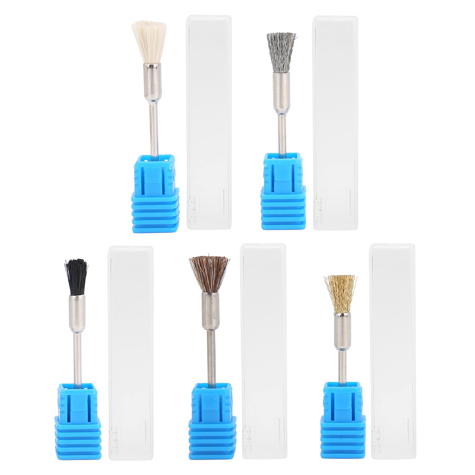 5pcs Nail Drill Bit Cleaning Brush Set - Professional Nail Dust Removal Brush for Manicure Tools | Perfect for Salon & Home Nail Care Accessories