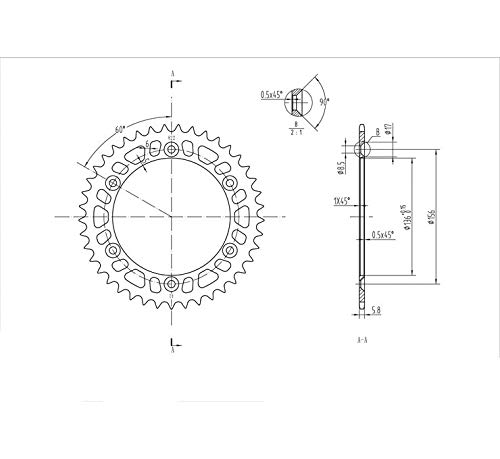 BikeMaster Rear Steel 41 Tooth Sprocket for Gas Gas EC FSE 400 2000 - Durable Motorcycle Replacement Part for Off-Road & Trail Riding