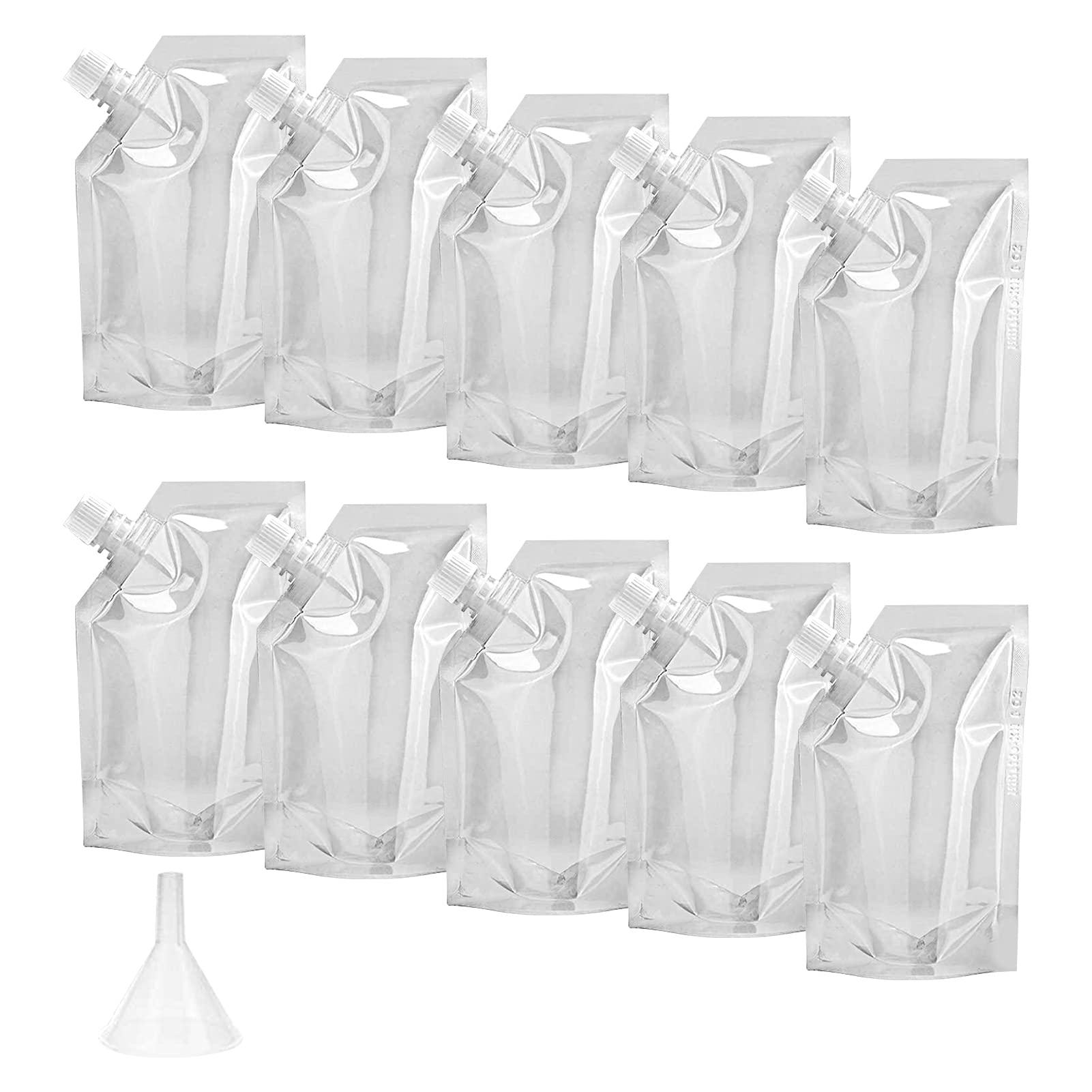 PAPABA 1 Set Reusable Travel Drinking Flask - Concealable Plastic Liquor Pouches with Funnel (200ML) - Perfect for Sneaking Alcohol into Concerts, Festivals & Travel