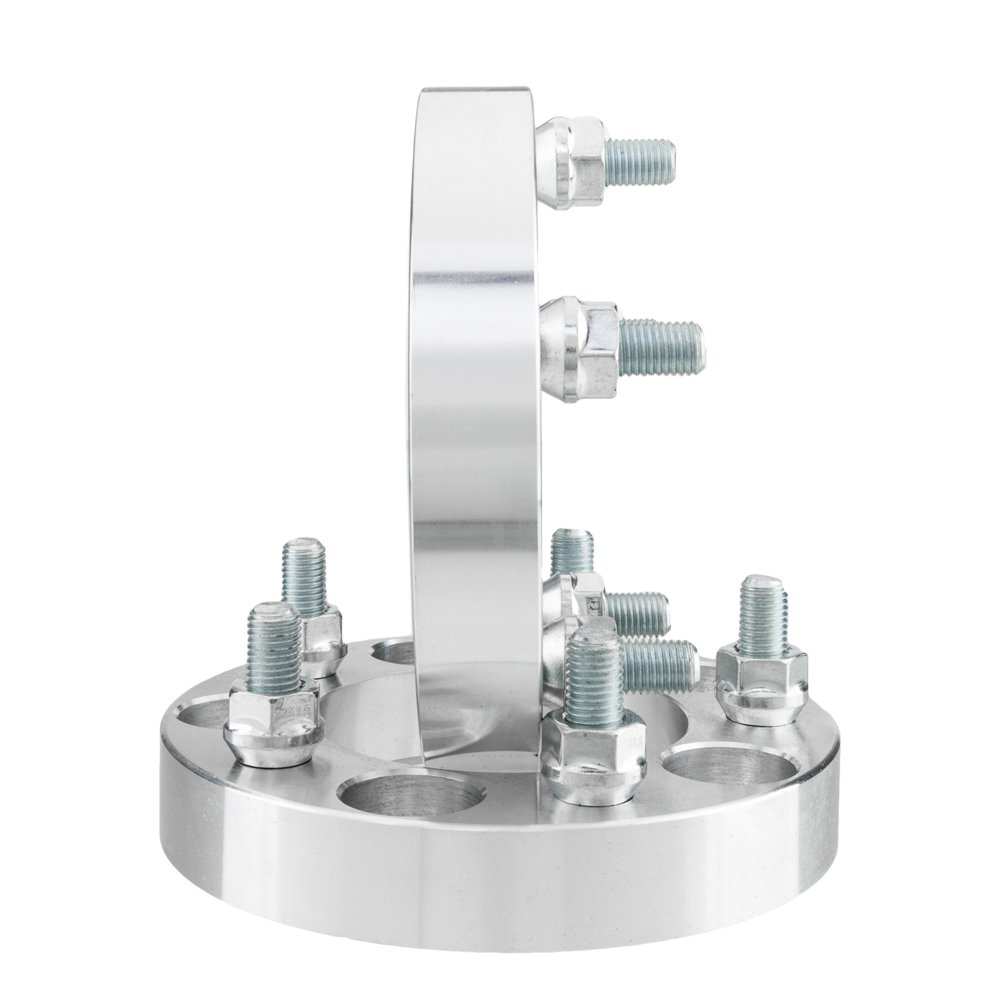 TRIBLE SIX 2Pcs 1 Inch Wheel Adapters Spacers 5x4.75 to 5x120.65mm - 12x1.5 Studs 5 Lug 87.1mm Bore - Compatible with Cadillac Eldorado XLR Camaro Caprice Corvette Impala GMC S15 Sonoma Pontiac - Perfect for Wheel Spacing & Custom Fitment