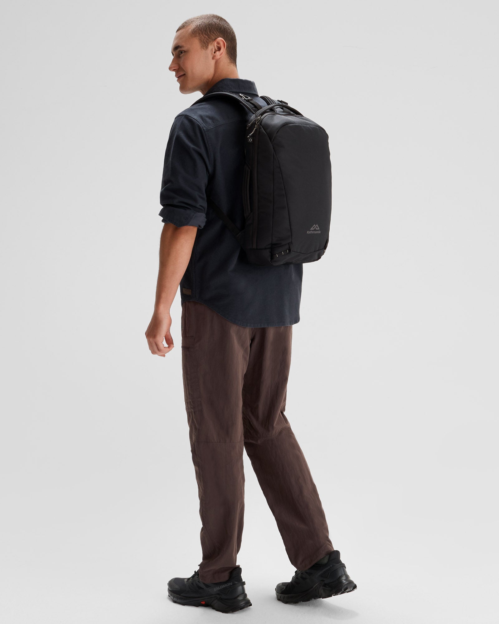 Litehaul Plus 1 v3 12L Backpack - Waterproof Black Stingray Design for Hiking, Travel & Outdoor Adventures