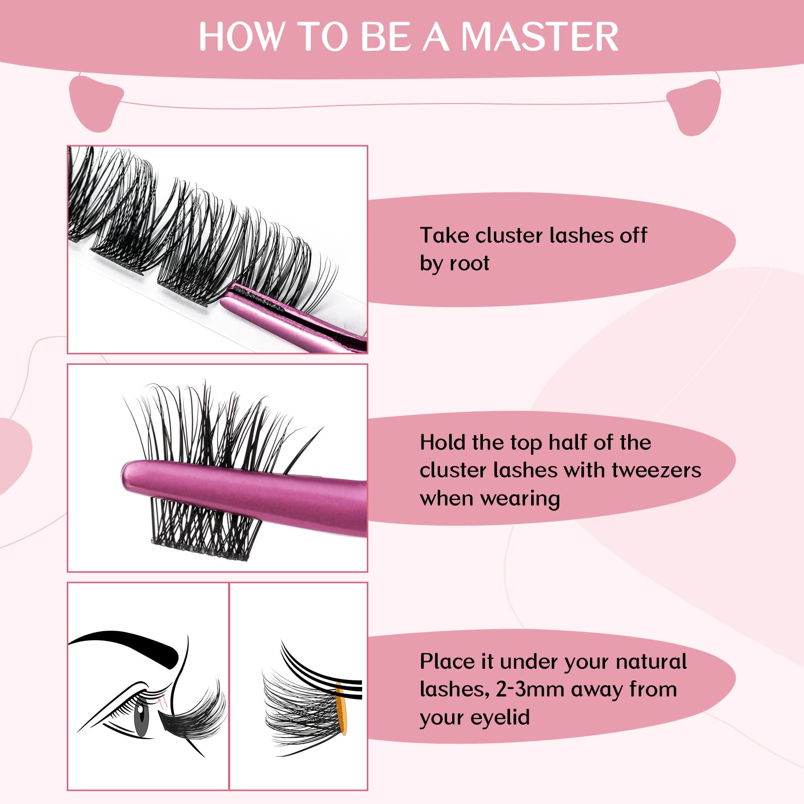 72 Pcs Cluster Lashes DIY Eyelash Extension Kit - D-14mm Thin Band Individual Lashes for Easy Home Application | Natural Look for Daily Wear & Special Occasions
