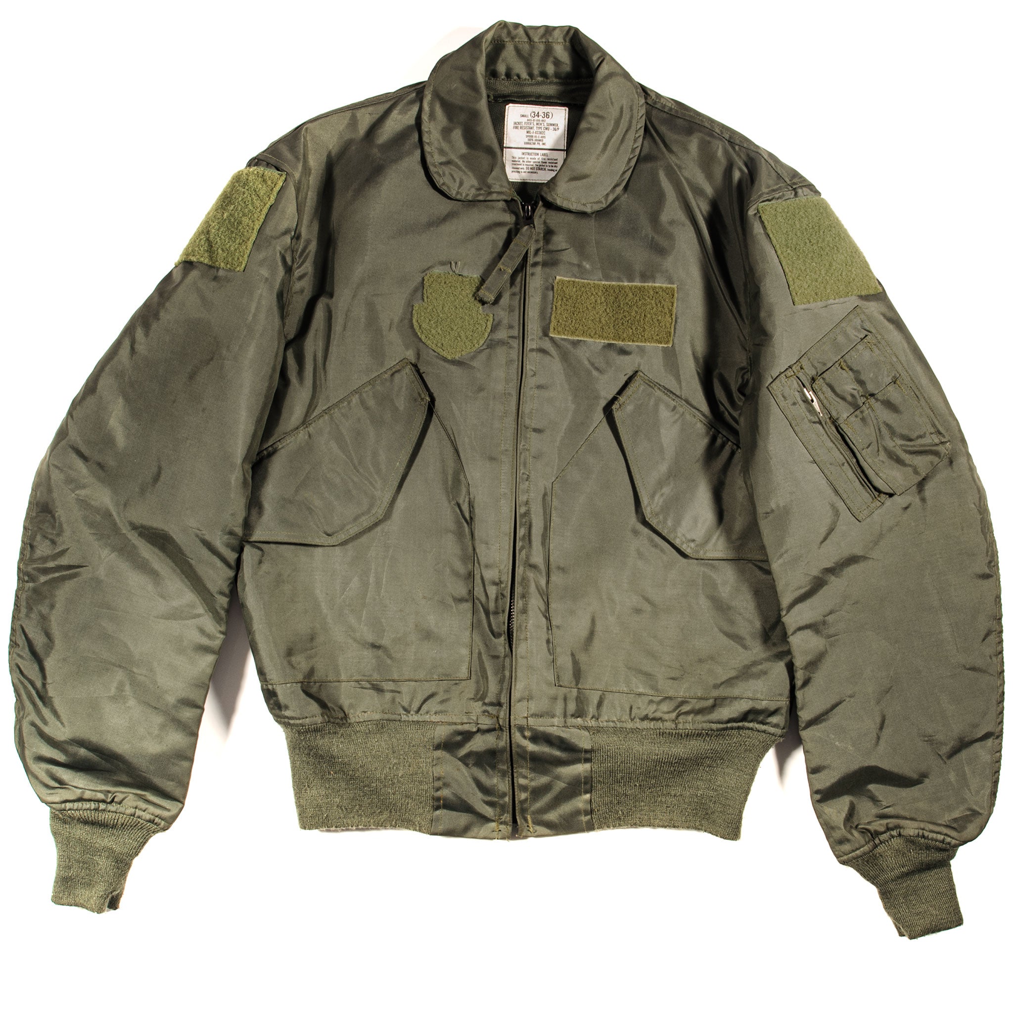 USAF US Air Force Flyers Jacket Small CWU 36/P 1995 100% Aramid Deadstock - Vintage Military Flight Jacket for Collectors & Outdoor Enthusiasts