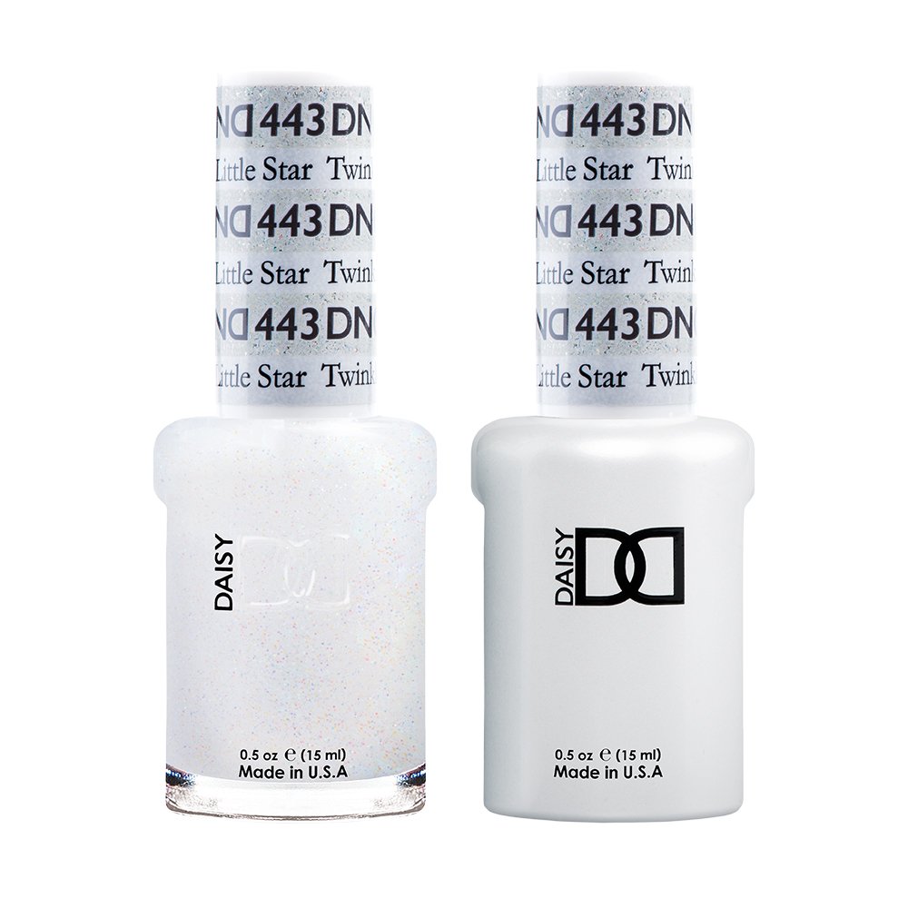 DND Daisy Duo Gel Polish & Matching Nail Lacquer Set - #443 Twinkle Little Star (15ml Bottles) - Perfect for Salon Nails, Home Manicures & Special Occasions