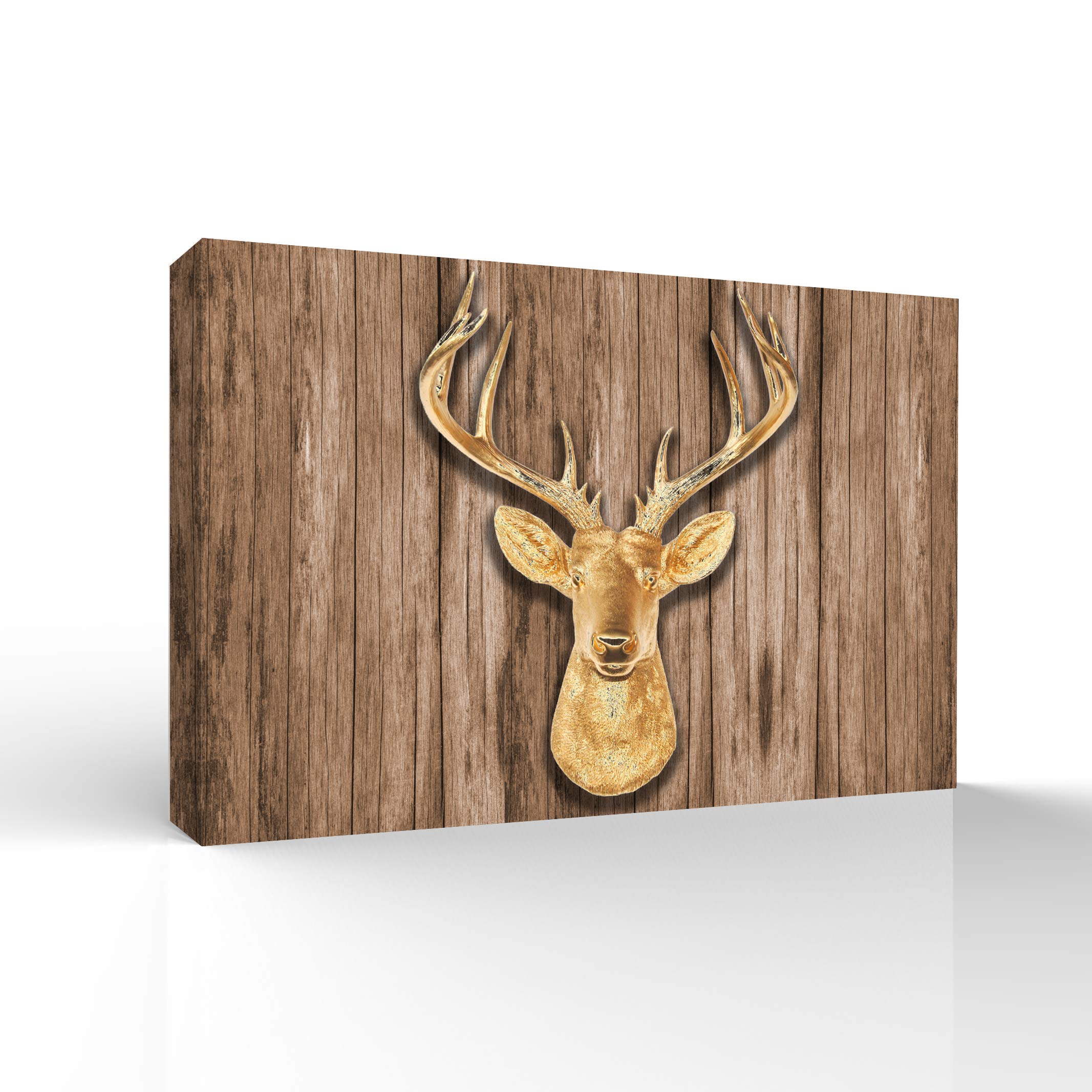 Wall26 Canvas Wall Art - Deer Animal Horn Giclee Painting, 24x36 Inches, Perfect for Bedroom, Living Room, and Home Decoration