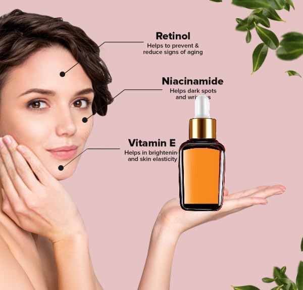 Vitamin C Serum for Face Brightening & Anti-Aging - 30ml Glow Boosting Facial Oil | Perfect for Daily Skincare Routine & Nighttime Skin Repair