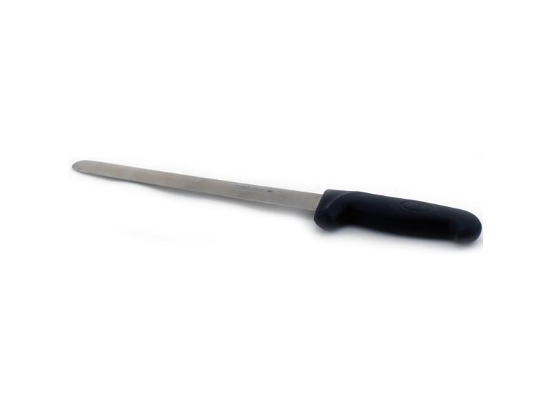 BergHOFF Soft Grip 12-Inch Stainless Steel Salmon and Ham Slicer Knife - Professional Kitchen Tool for Slicing Fish, Meat, Deli, and BBQ | Dishwasher Safe