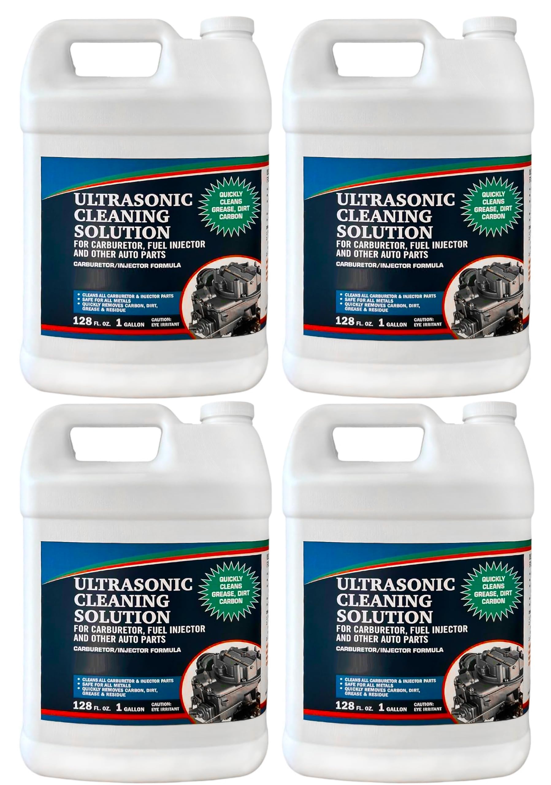 NORTHWEST ENTERPRISES Ultrasonic Cleaner Solution - Concentrated Carburetor & Engine Parts Cleaner for Ultrasonic Machines & Immersion Washers (4 Gallons) | Automotive Fluid for Motorcycle, ATV, Small Engine Maintenance & Industrial Cleaning