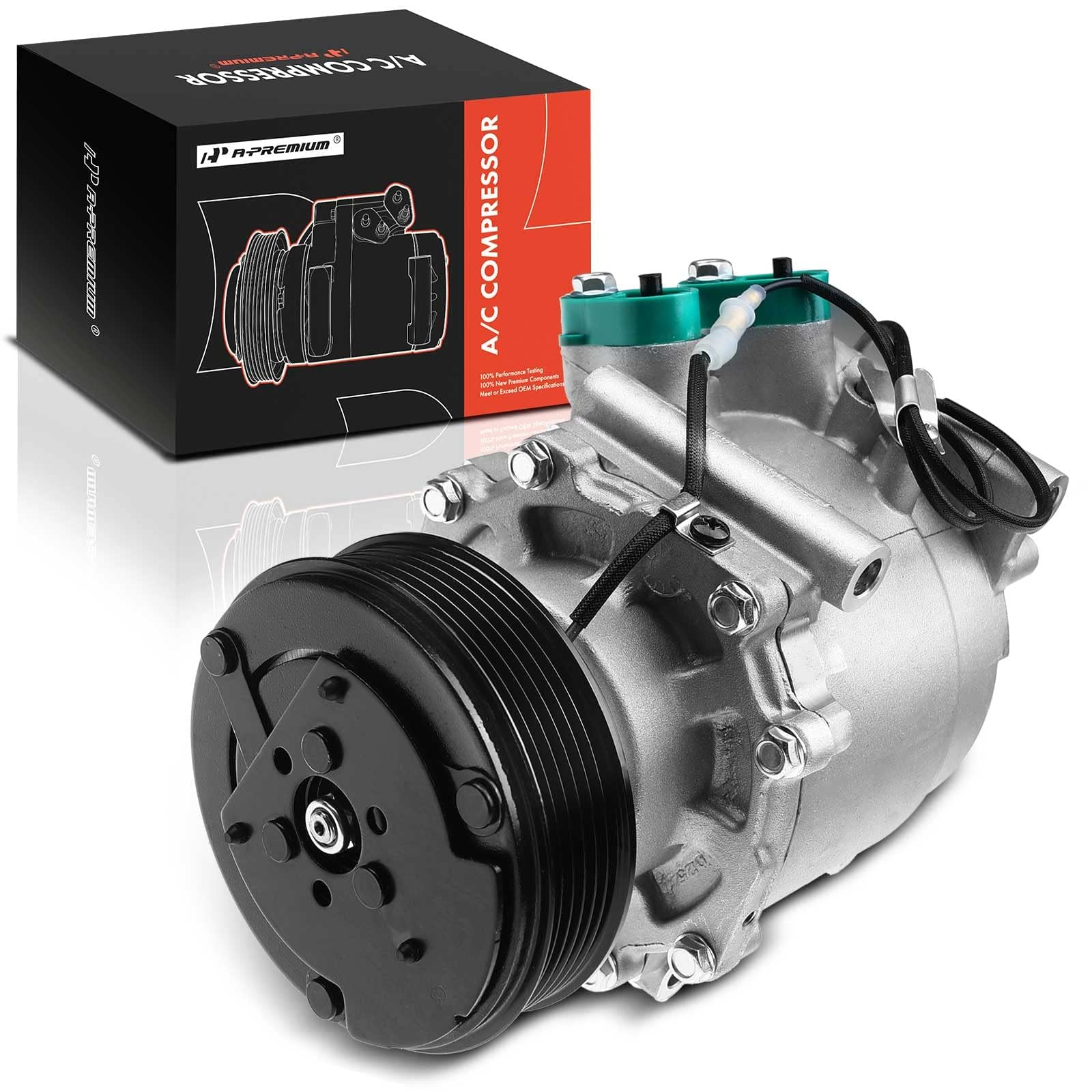 Premium AC Compressor with Clutch for 2001-2002 Honda Civic 1.7L - High Performance Auto Air Conditioning Replacement Part - Perfect for Summer Road Trips & Hot Weather Commuting