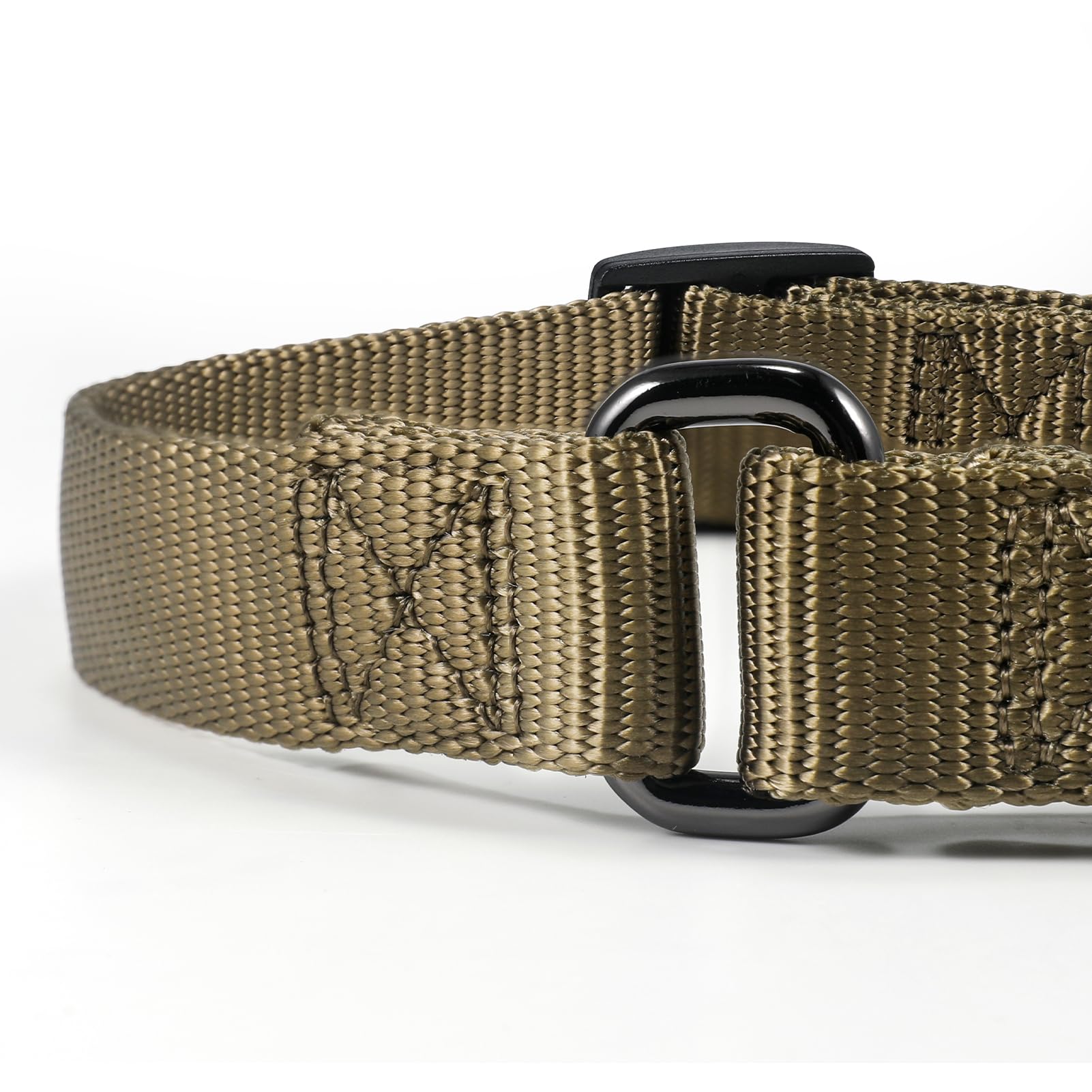 Premium Adjustable Nylon Martingale Dog Collar - No Escape Design for Small Dogs | Comfortable & Durable for Daily Walks, Training | Military Green | Small Size | Perfect for Outdoor Adventures & Obedience Classes