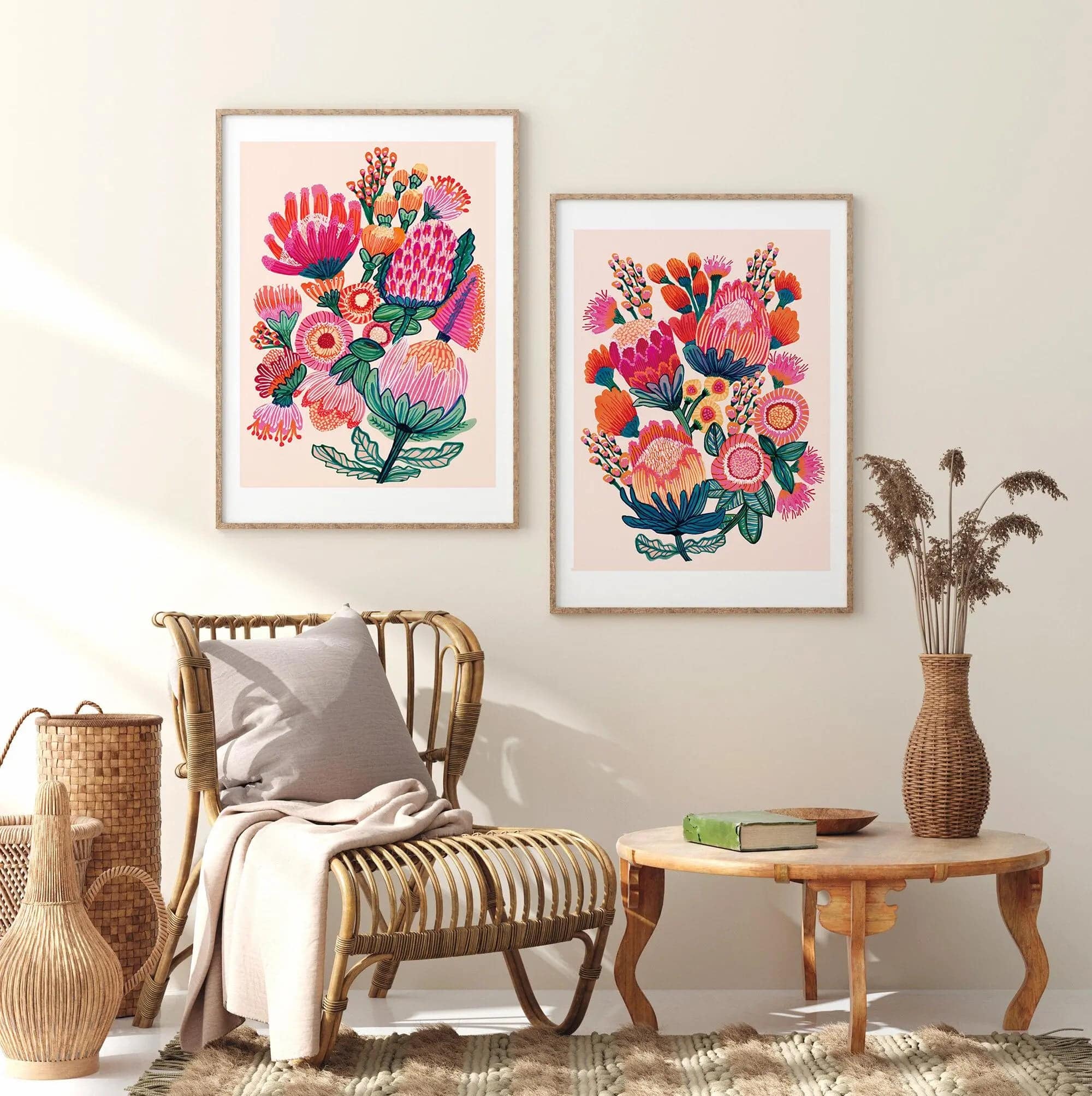 Australian Flowers Wall Art Prints - Stunning Floral Canvas Decor for Living Room, Bedroom & Office - Perfect for Home Decor & Gifts