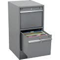 2-Drawer File Cabinet Pedestal with Built-in Base - Heavy Duty Steel Office Storage Solution for Files & Supplies | Perfect for Home & Office Organization