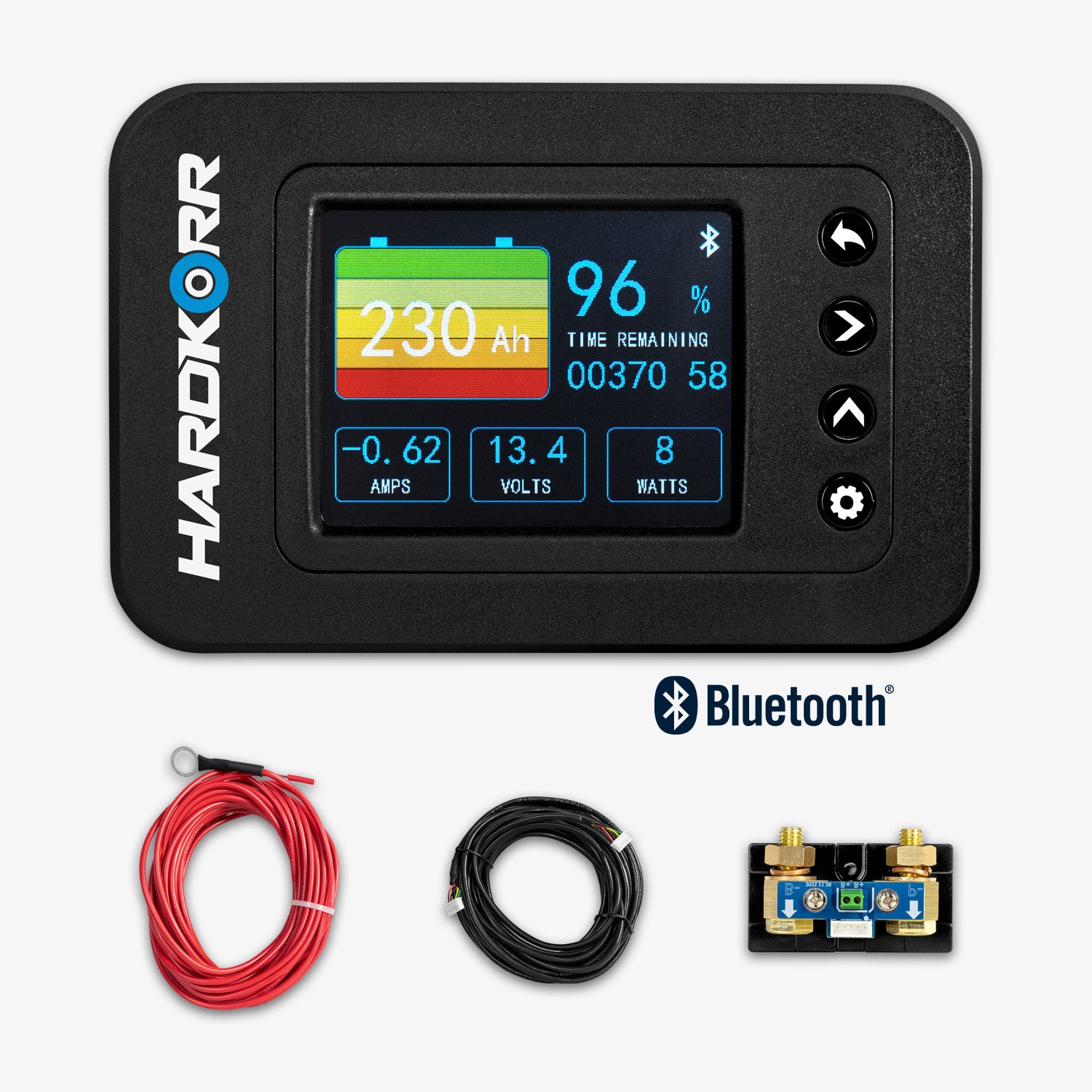 High Precision 500A Bluetooth Battery Monitor with Shunt - Real-Time Voltage & Current Tracking for RVs, Boats, Solar Systems