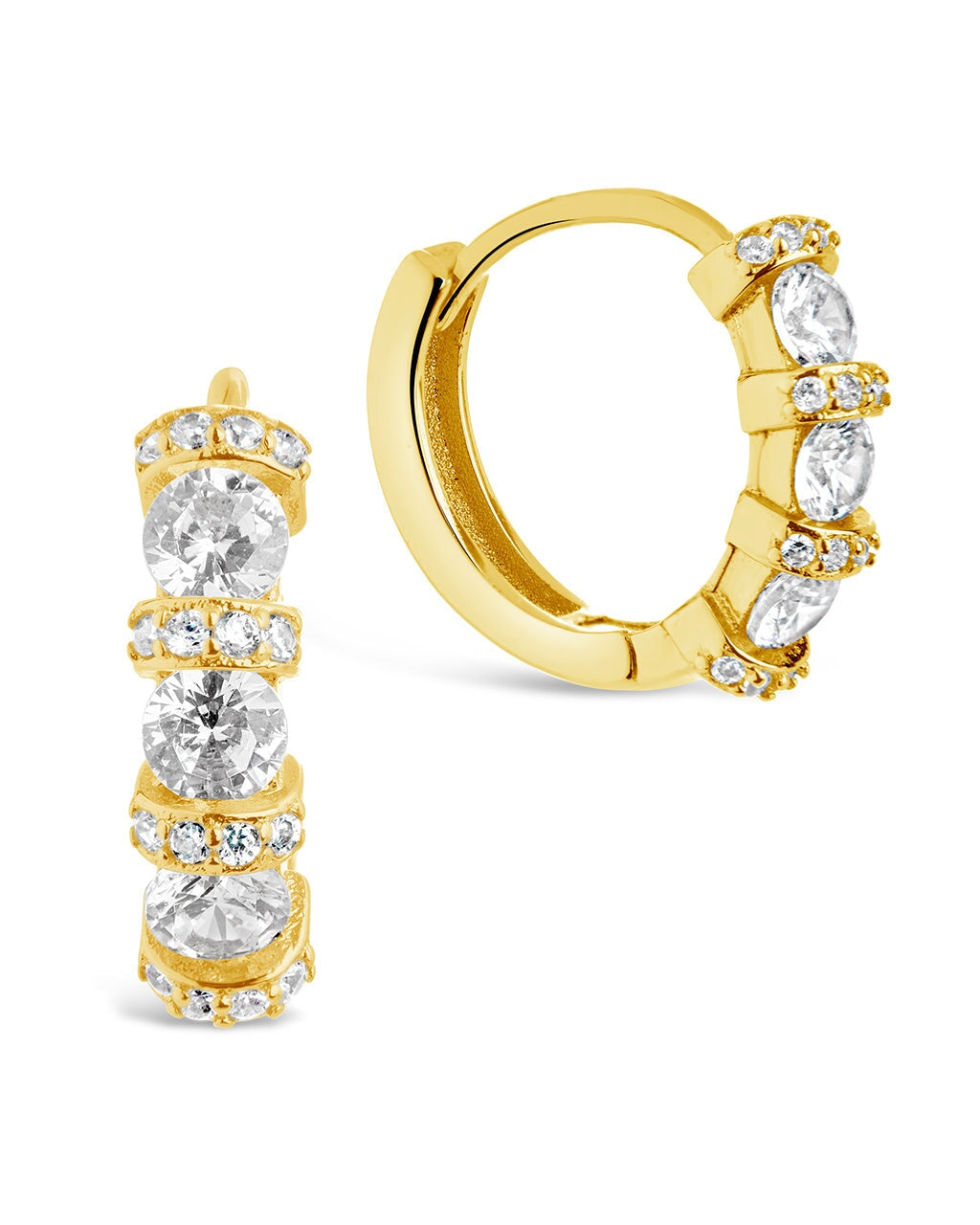 Iskra CZ Micro Hoop Earrings - 14K Gold Plated Tiny Hoop Earrings for Women, Minimalist Small Huggie Earrings for Everyday Wear, Dainty Jewelry Gift for Her | Perfect for Work, Date Night & Casual Outings