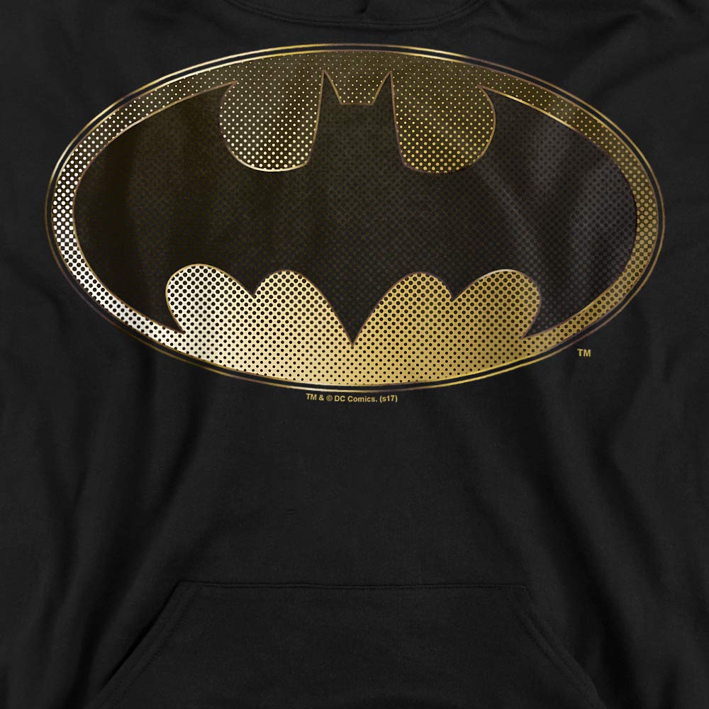Trevco Batman Halftone Bat Unisex Youth Pullover Hoodie - Soft Cotton Graphic Sweatshirt for Kids & Teens - Perfect for School, Cosplay & Superhero Fans