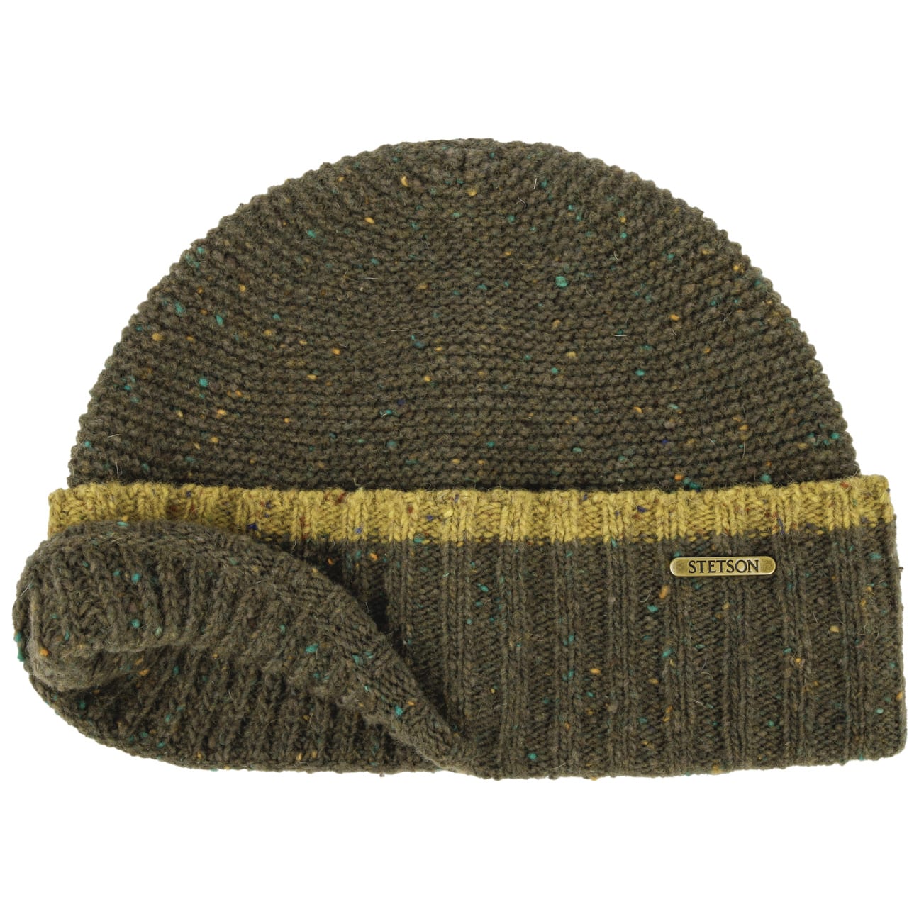 Stetson Donegal Wool Beanie with Fold-Up Cuff - Warm Winter Hat for Men & Women | Perfect for Skiing, Hiking & Outdoor Activities