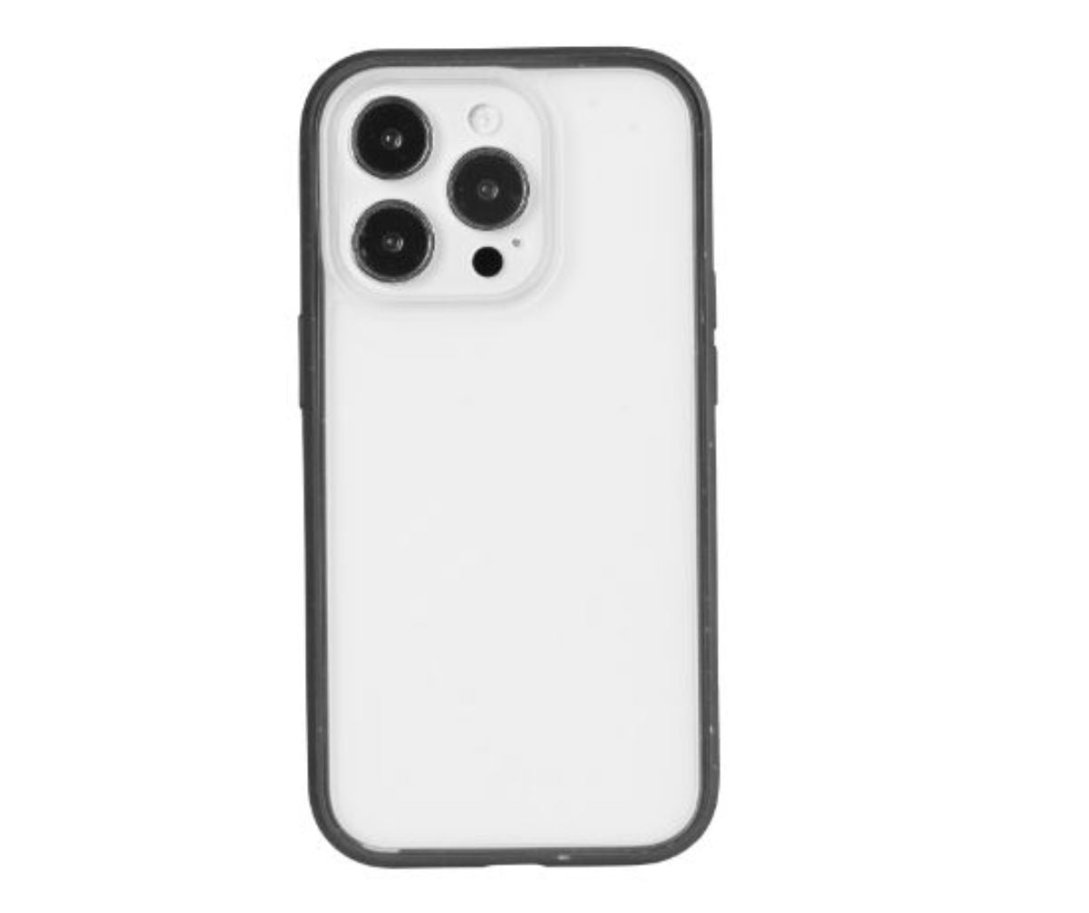 3SIXT Apple iPhone 14 Pro 6.1 Inch BioFlex Protective Case - Clear & Black Slim Fit Shockproof Cover for Everyday Use & Outdoor Activities