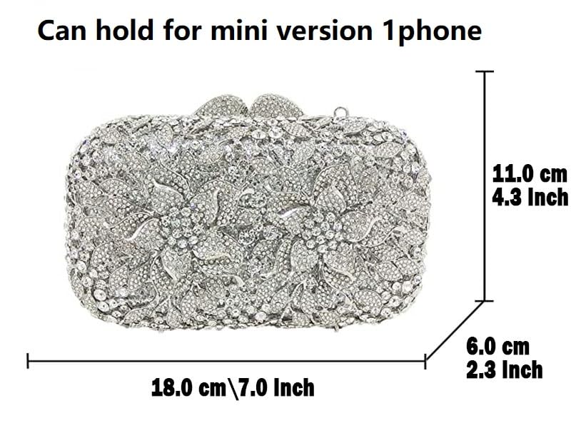 Elegant Crystal Clutch Purse for Women - Rhinestone Evening Bag Wedding Party Bridal Minaudiere Handbag - Perfect for Prom, Gala & Special Occasions