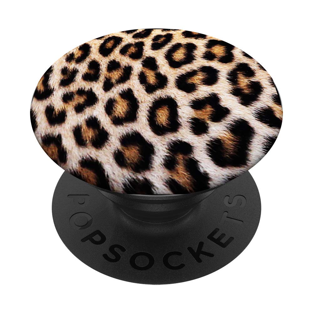 Leopard Print PopSockets PopGrip - Swappable Phone Grip with Cheetah & Jaguar Patterns for iPhone, Samsung & Tablets - Perfect for Work, Travel & Daily Use
