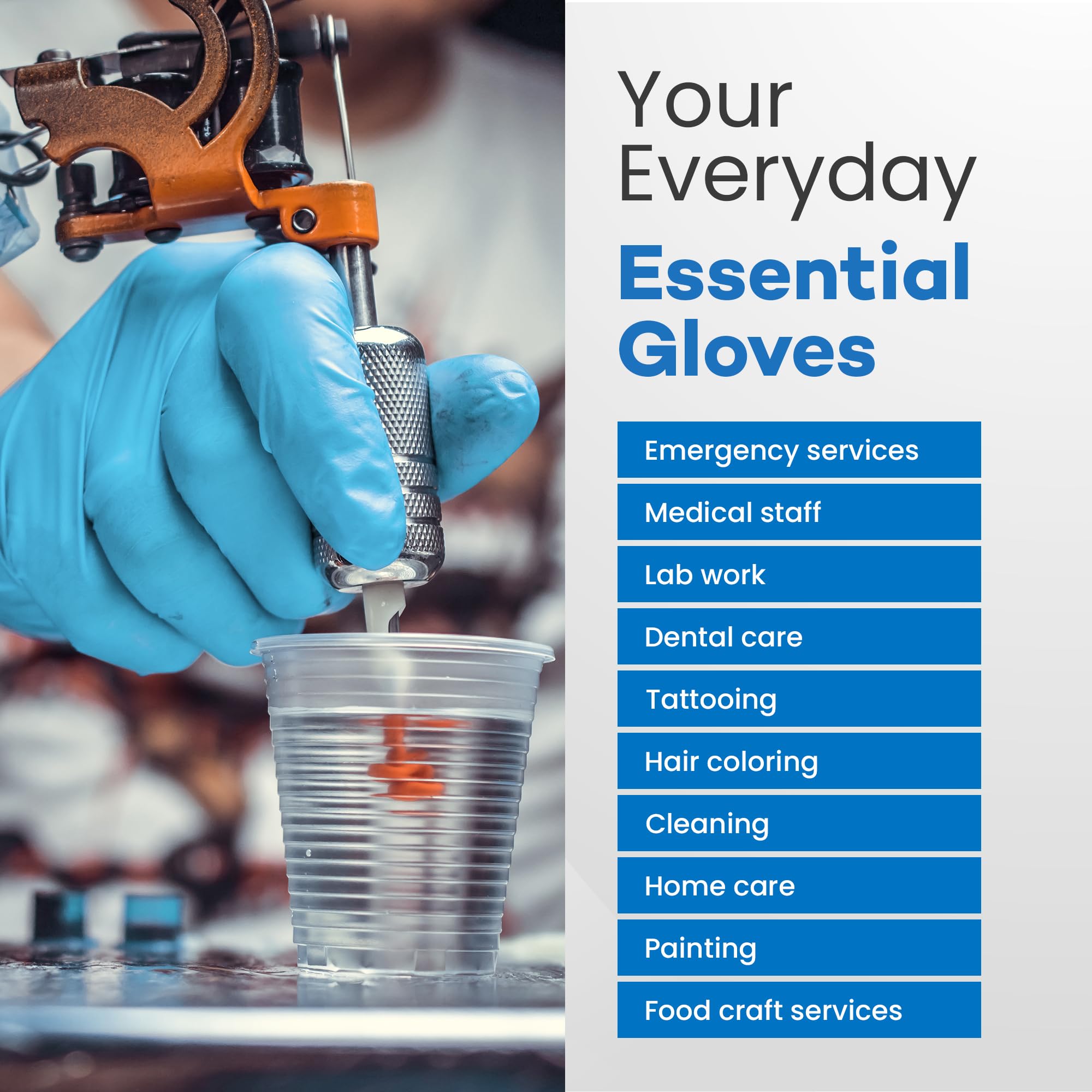 **Dealmed Nitrile Exam Gloves - Powder-Free, Latex-Free, Disposable Medical Gloves for Healthcare, Food Handling & Cleaning | 300 Count Box**