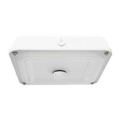 EIKO 12592 SCS/PS60/850/UD/W Square Surface Canopy Light Fixture - 60W/40W/25W, 80CRI, 5000K Daylight, 120-277V, 0-10V Dimmable, White Finish (Z10) - Perfect for Offices, Retail Stores, and Commercial Spaces