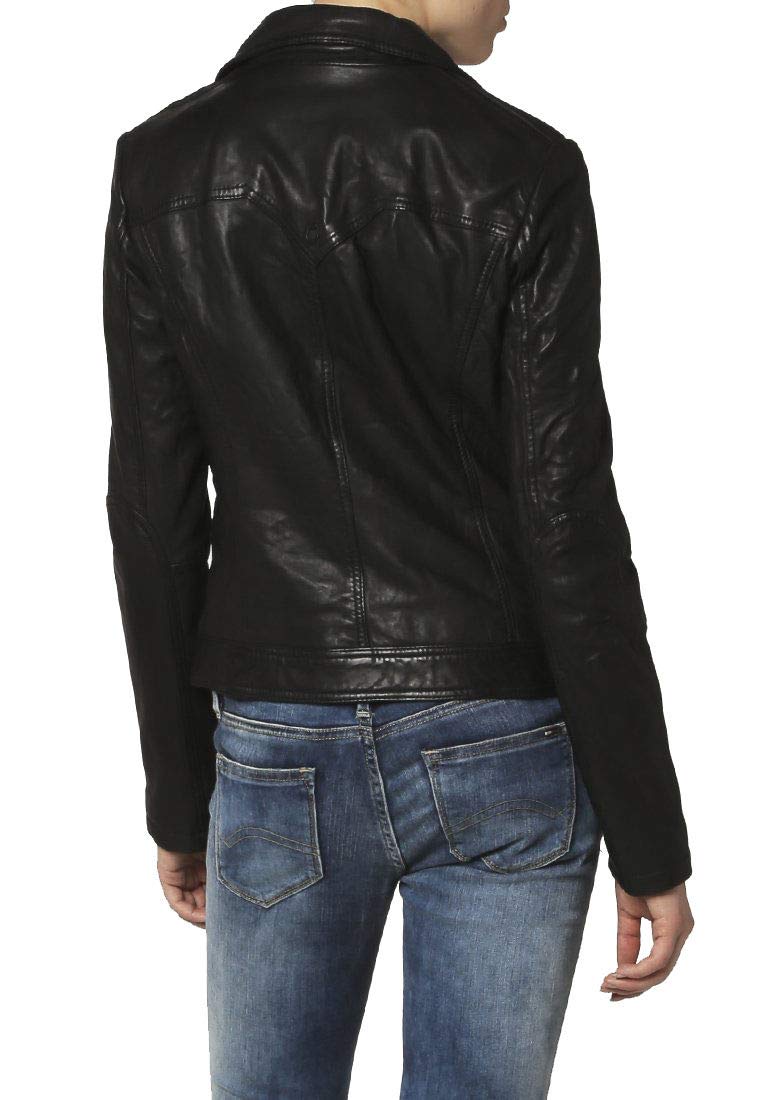 Women's Real Leather Motorcycle Jacket - Stylish Quilted Bomber Biker Jacket for Women, Black Outerwear | Perfect for Riding, Casual Wear & Fashion Outfits