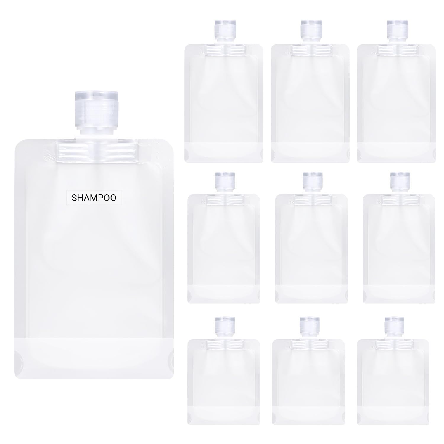 9-Pack Leak Proof Refillable Travel Squeeze Pouches - TSA Approved Empty Liquid Containers for Toiletries, Lotion & Cosmetics | Perfect for Air Travel, Gym Essentials & On-the-Go Hygiene