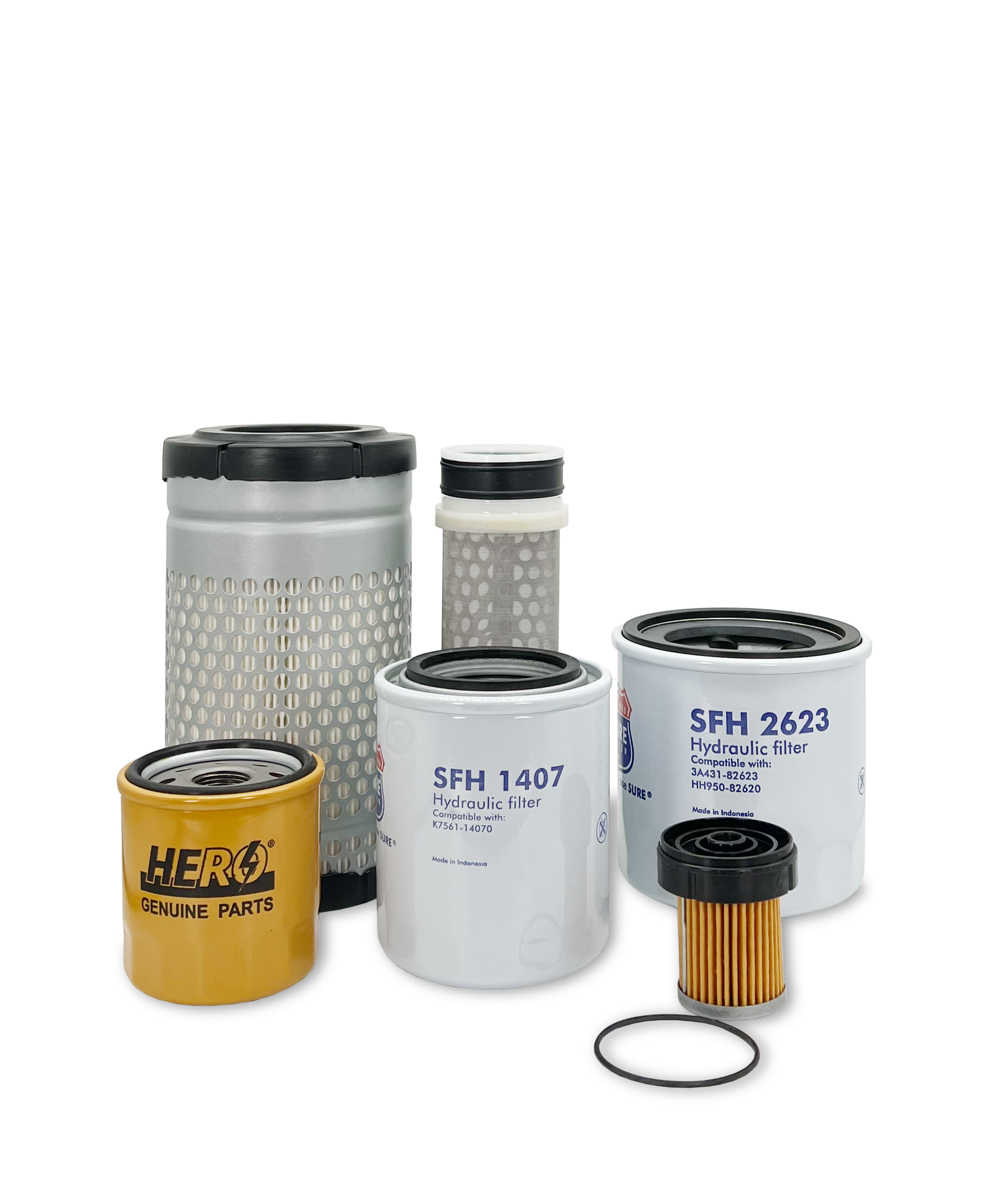 HERO® Maintenance Filter Kit for Kubota RTV X900 Utility Vehicle - Air Oil Fuel Filters Replacement - Perfect for Off-Road Farm & Construction Use