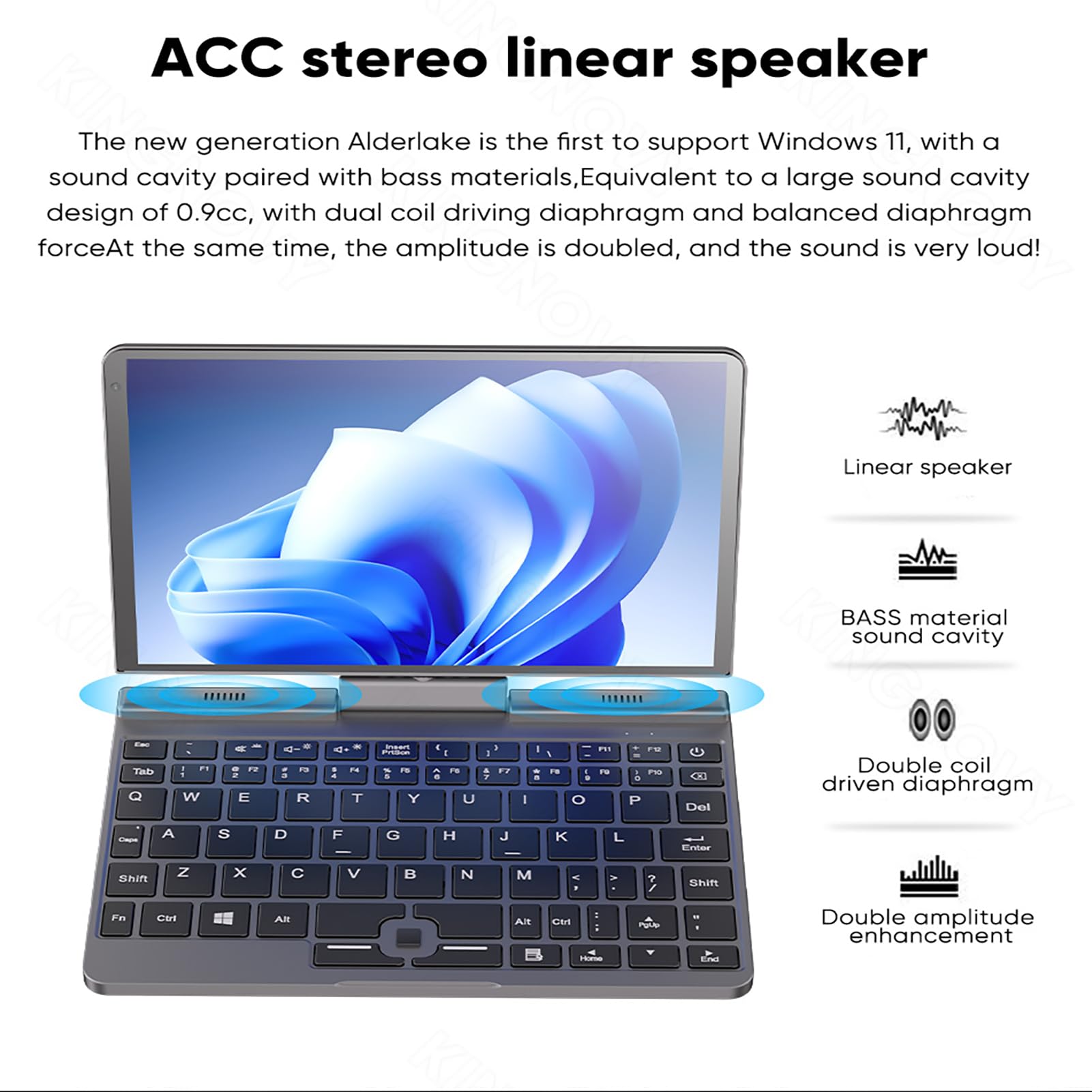 8 Inch Mini Handheld Laptop - 12th Gen Intel N100 Processor, 12GB DDR5 RAM, Windows 11, IPS Touch Screen, WiFi 6, BT5.2, 2-in-1 Tablet PC with Stylus - Perfect for Gaming, Work & Travel