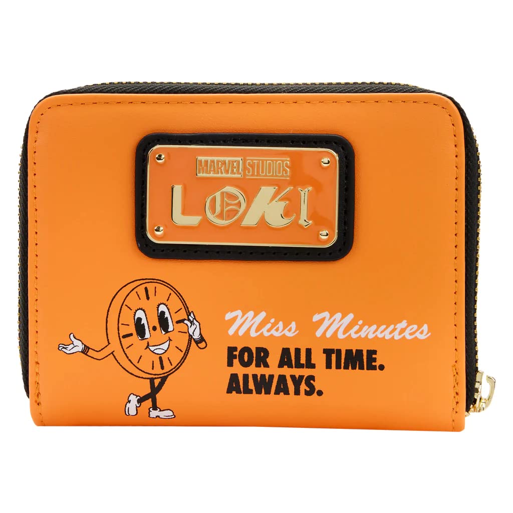 Loungefly Marvel Loki TVA Miss Minutes Zip Around Wallet - Official Disney Merchandise for Marvel Fans | Perfect for Cosplay, Collectors & Everyday Use