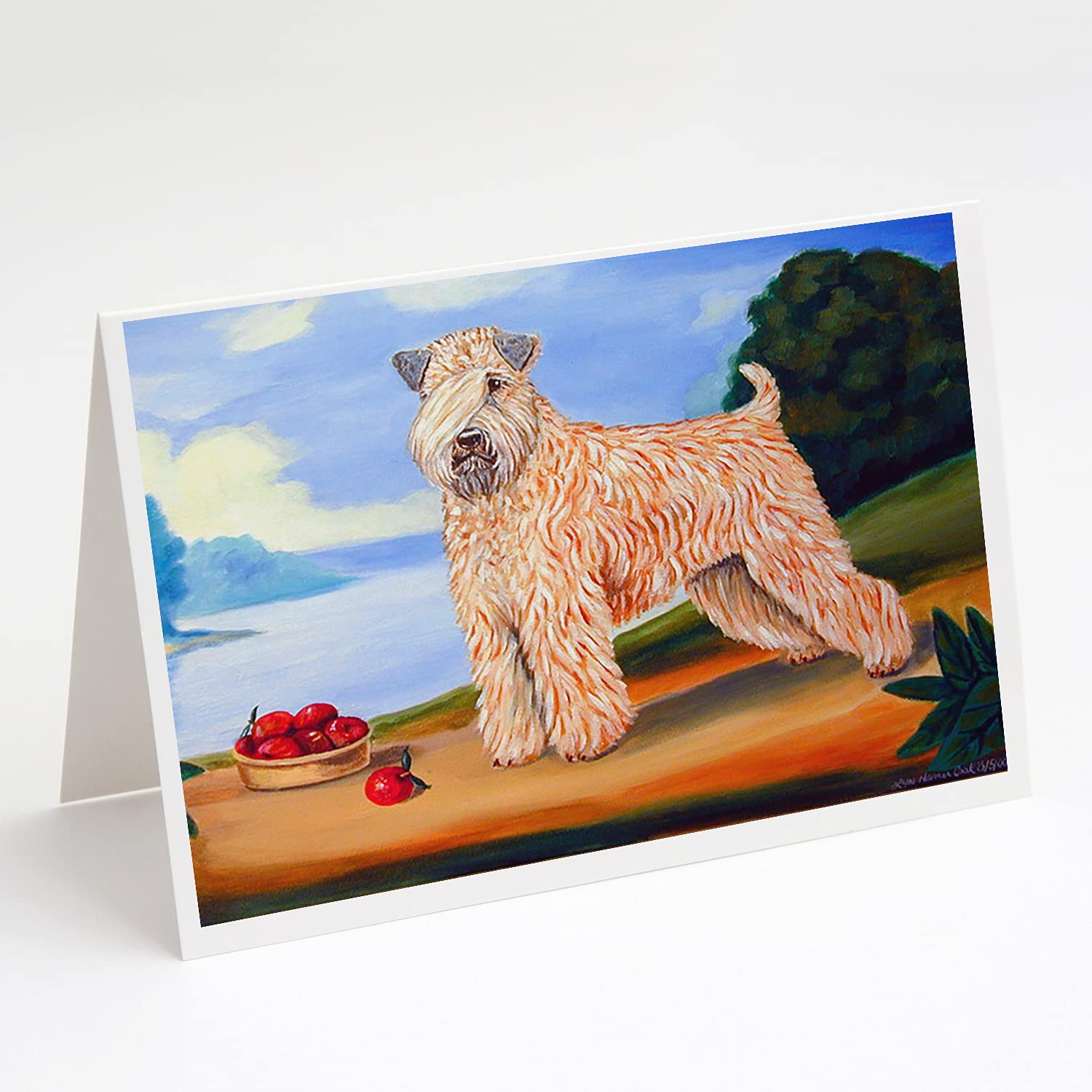 Wheaten Terrier Greeting Cards - Pack of 8 Blank A7 (5x7) Note Cards with Envelopes | Soft Coated Terrier Design | Perfect for Birthday Wishes, Thank You Notes & Pet Lover Gifts