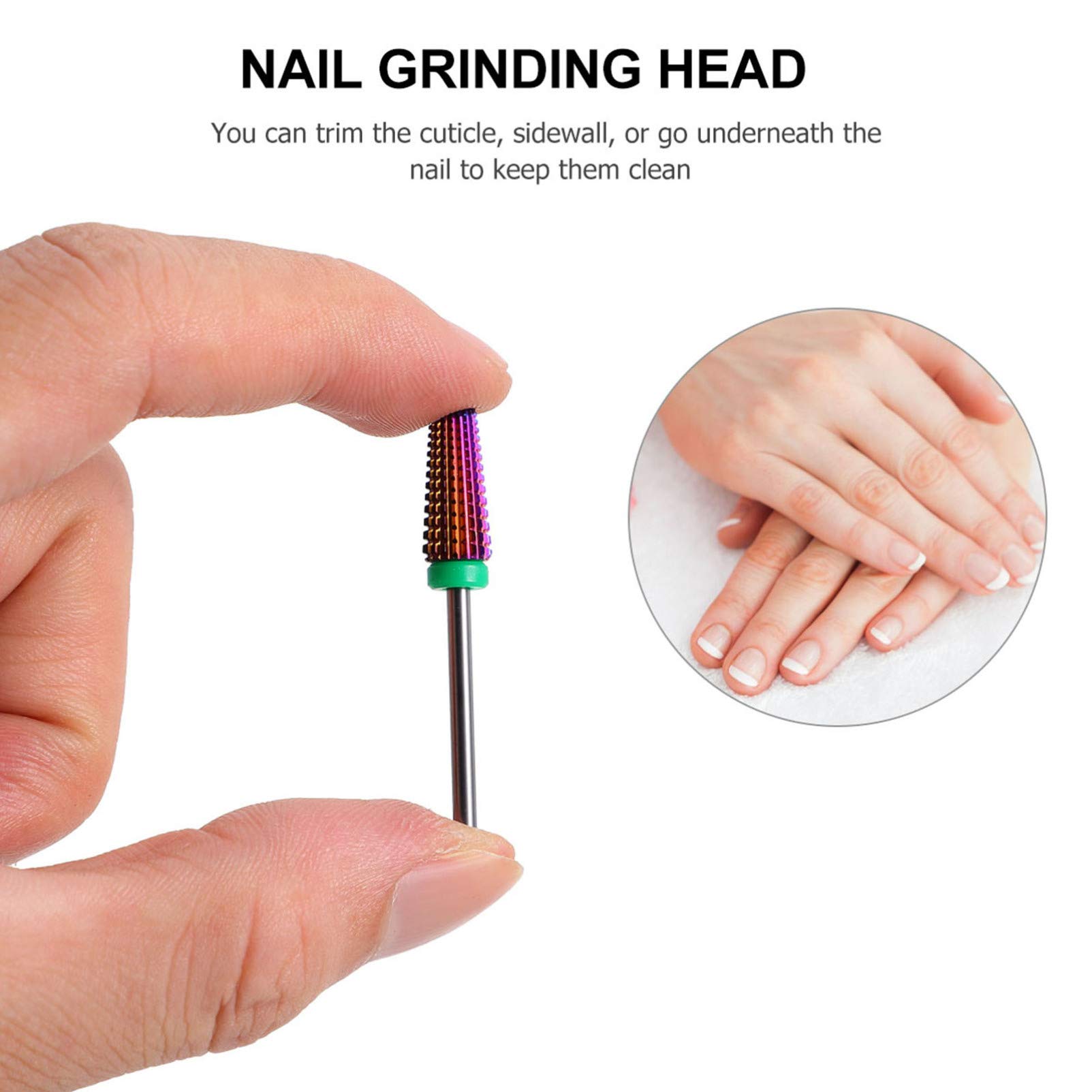 Lurrose Professional Electric Nail Drill Bits Set - 1PC Steel Nail Grinding Head for Acrylic Nails, Manicure & Pedicure Tools with Alloy Tip - Perfect for Nail Salon, Home Use & DIY Nail Art (Purple)