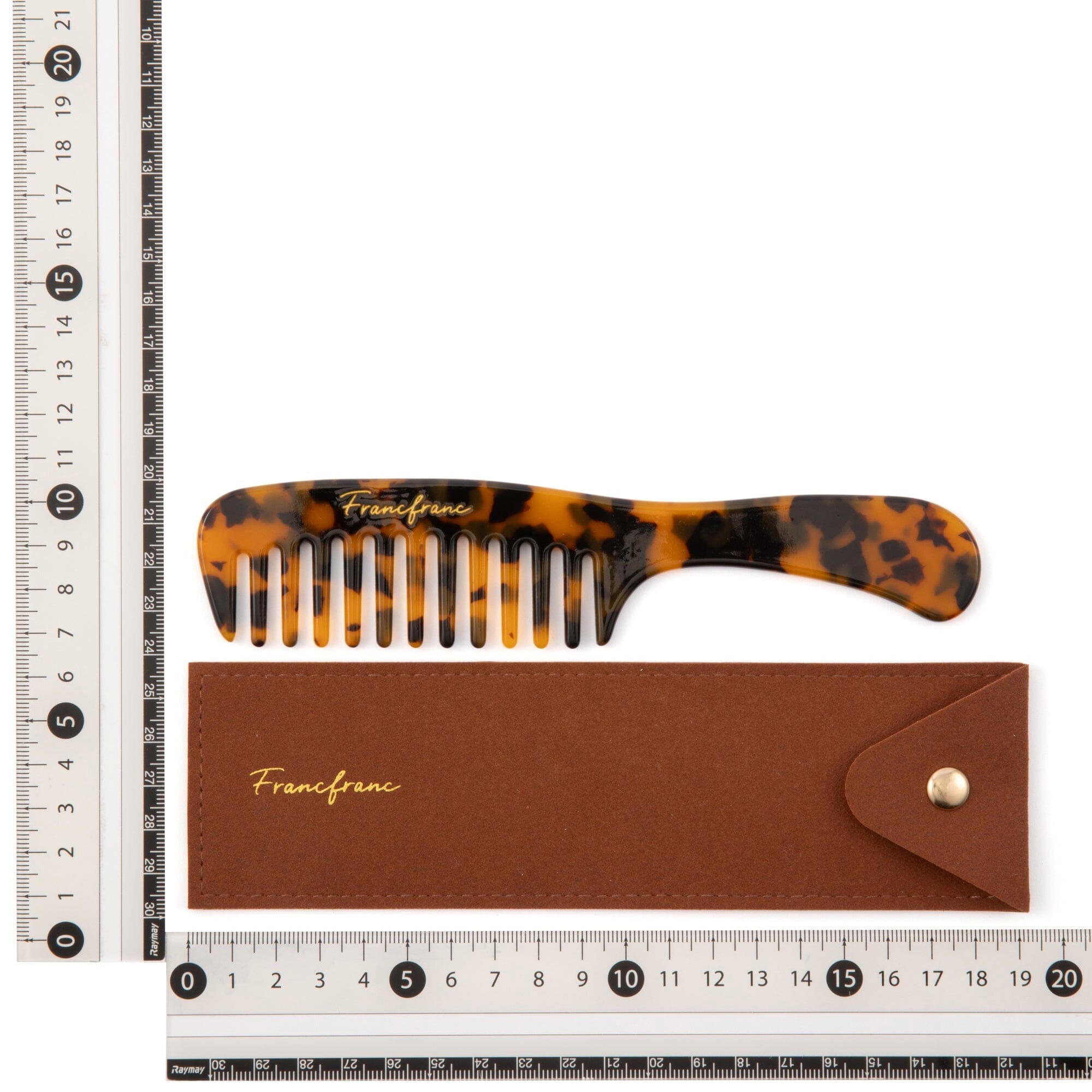 Compact Travel Comb with Pouch - Portable Hairbrush for Men & Women, Brown - Perfect for On-the-Go Grooming, Travel, Gym & Everyday Use