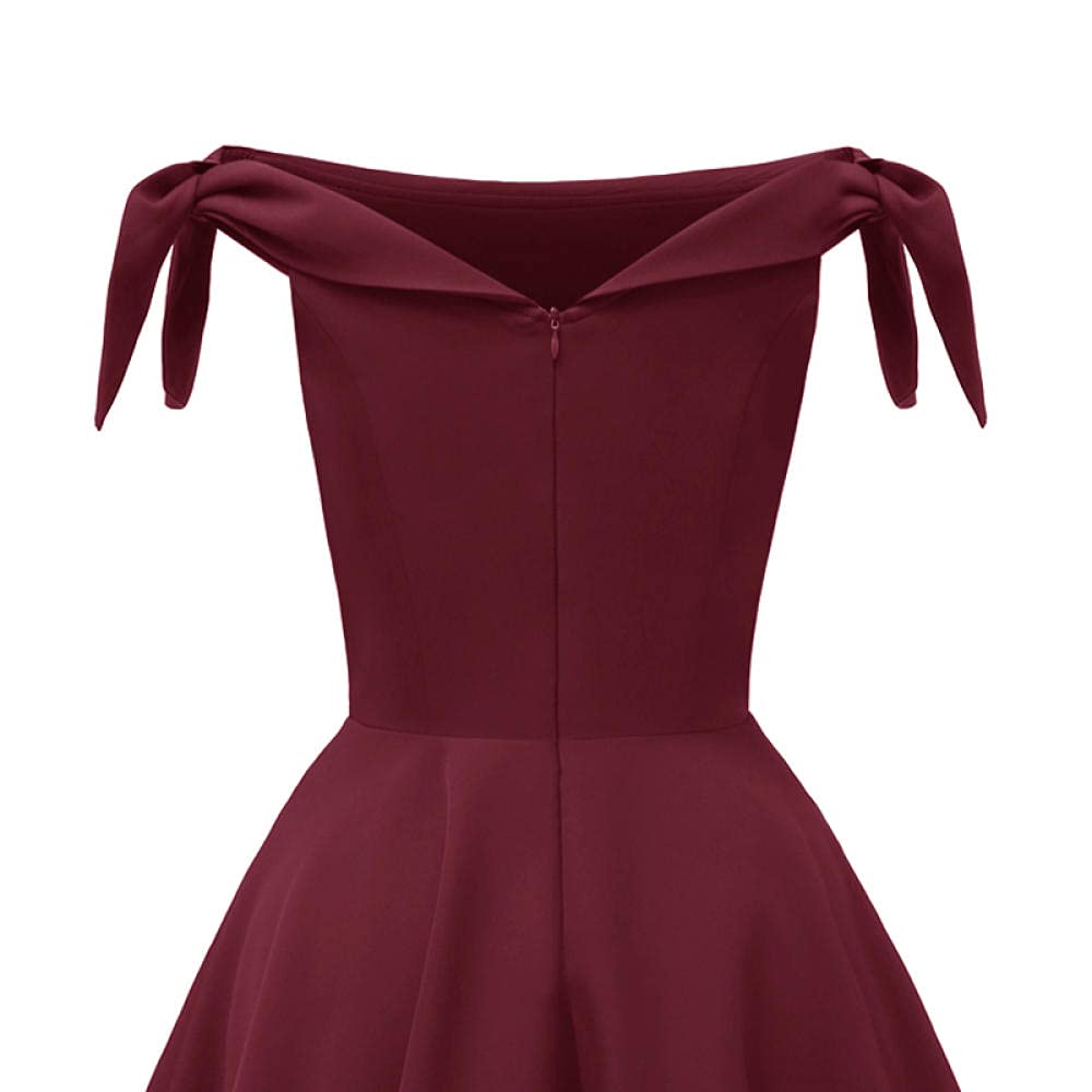 YLDCN Women's Sexy Off Shoulder Tie Sleeve Dress - Summer Casual Glamorous Midi Skirt for Date Night, Party & Beach Vacation